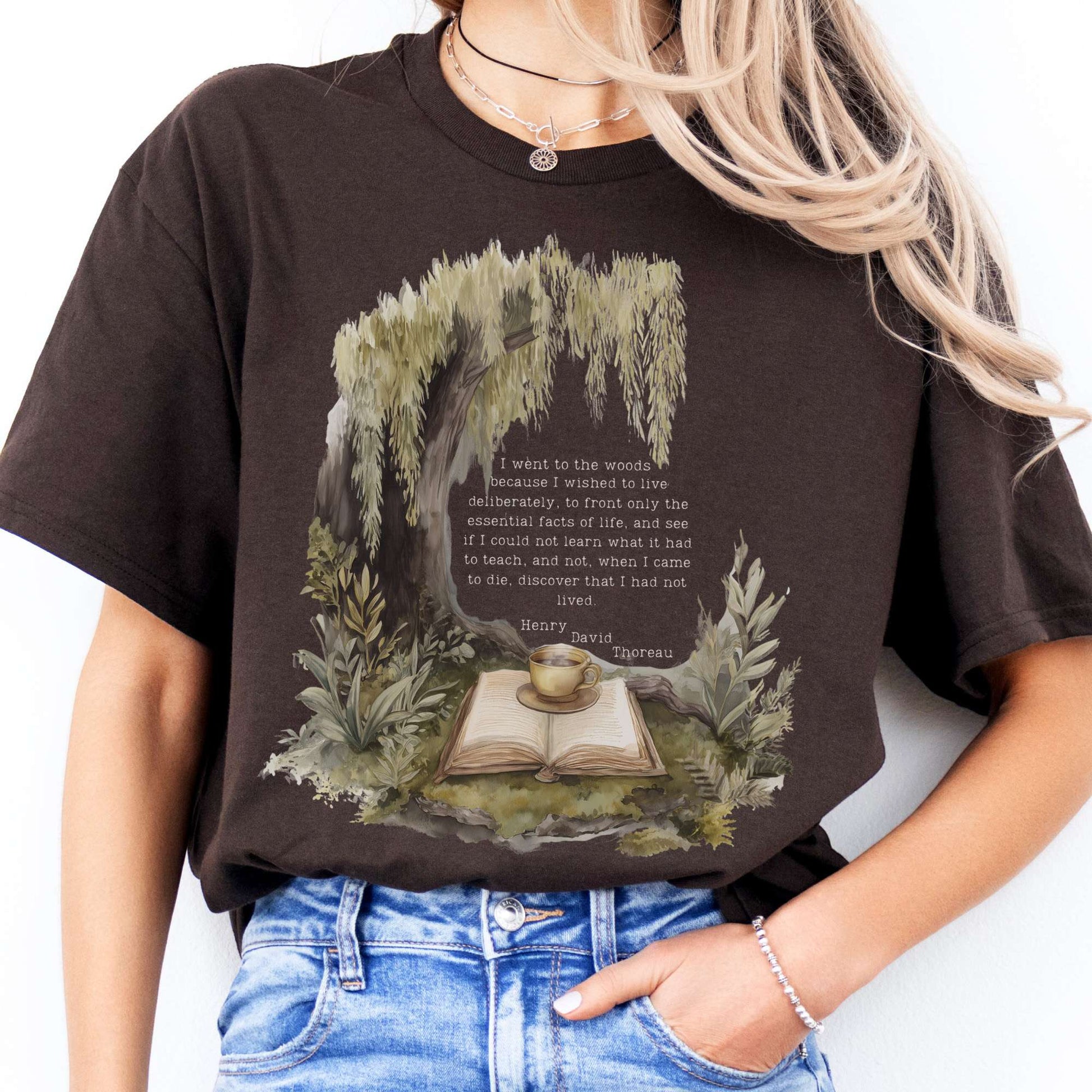 T-Shirt I Went to the Woods Full Quote Thoreau T-Shirt The Mystic Eden