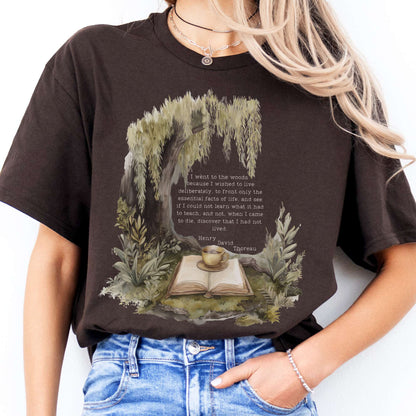 T-Shirt I Went to the Woods Full Quote Thoreau T-Shirt The Mystic Eden