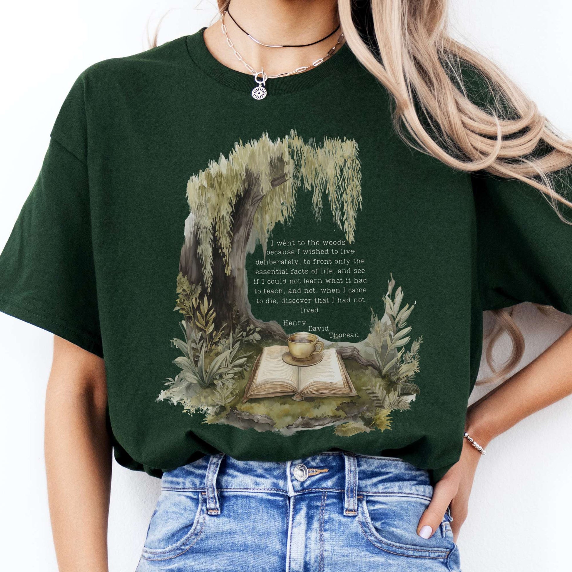 T-Shirt I Went to the Woods Full Quote Thoreau T-Shirt The Mystic Eden