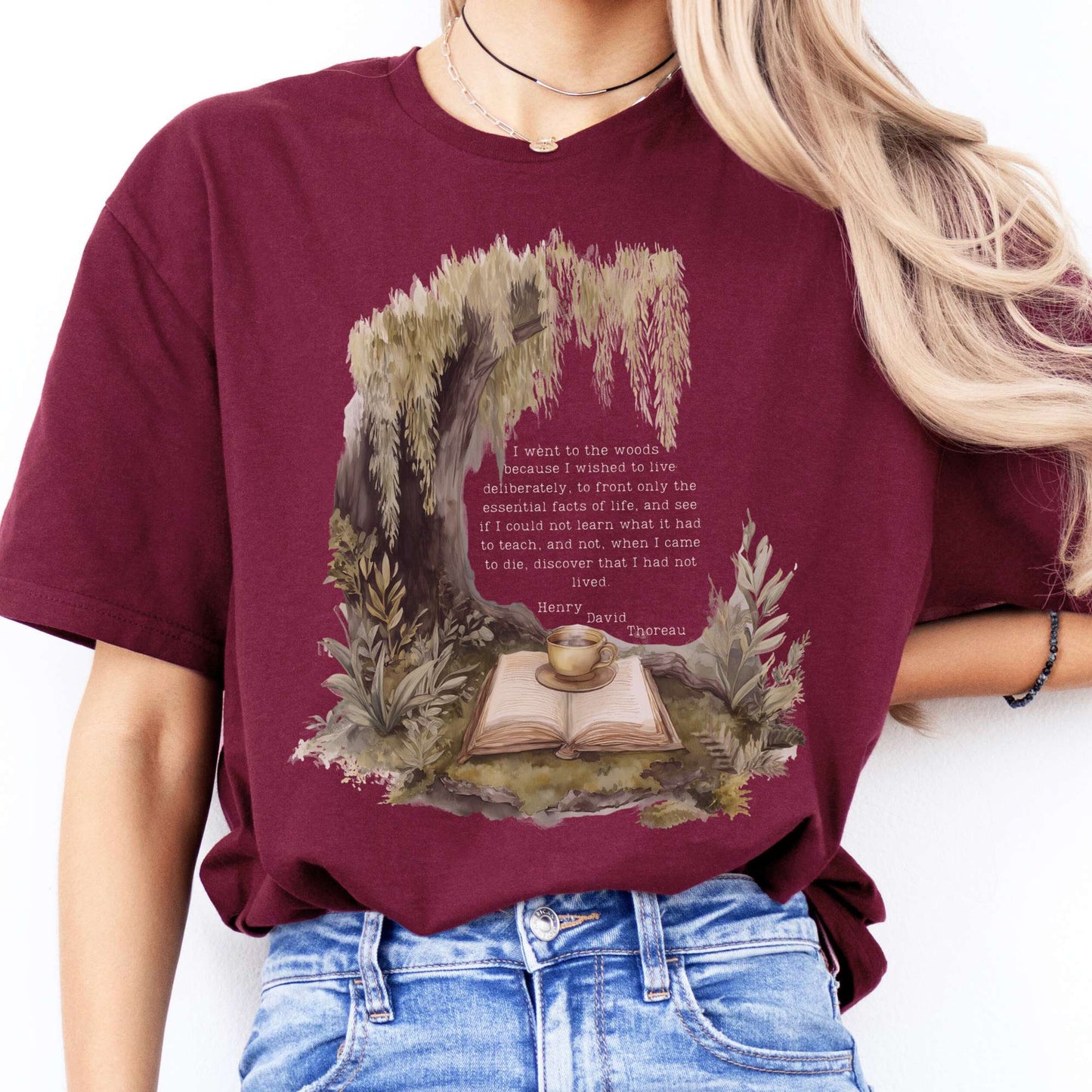 T-Shirt I Went to the Woods Full Quote Thoreau T-Shirt The Mystic Eden