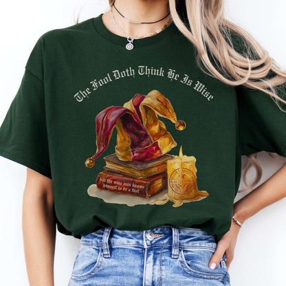 T-Shirts The Fool Doth Think He Is Wise Shakespeare T-Shirt The Mystic Eden