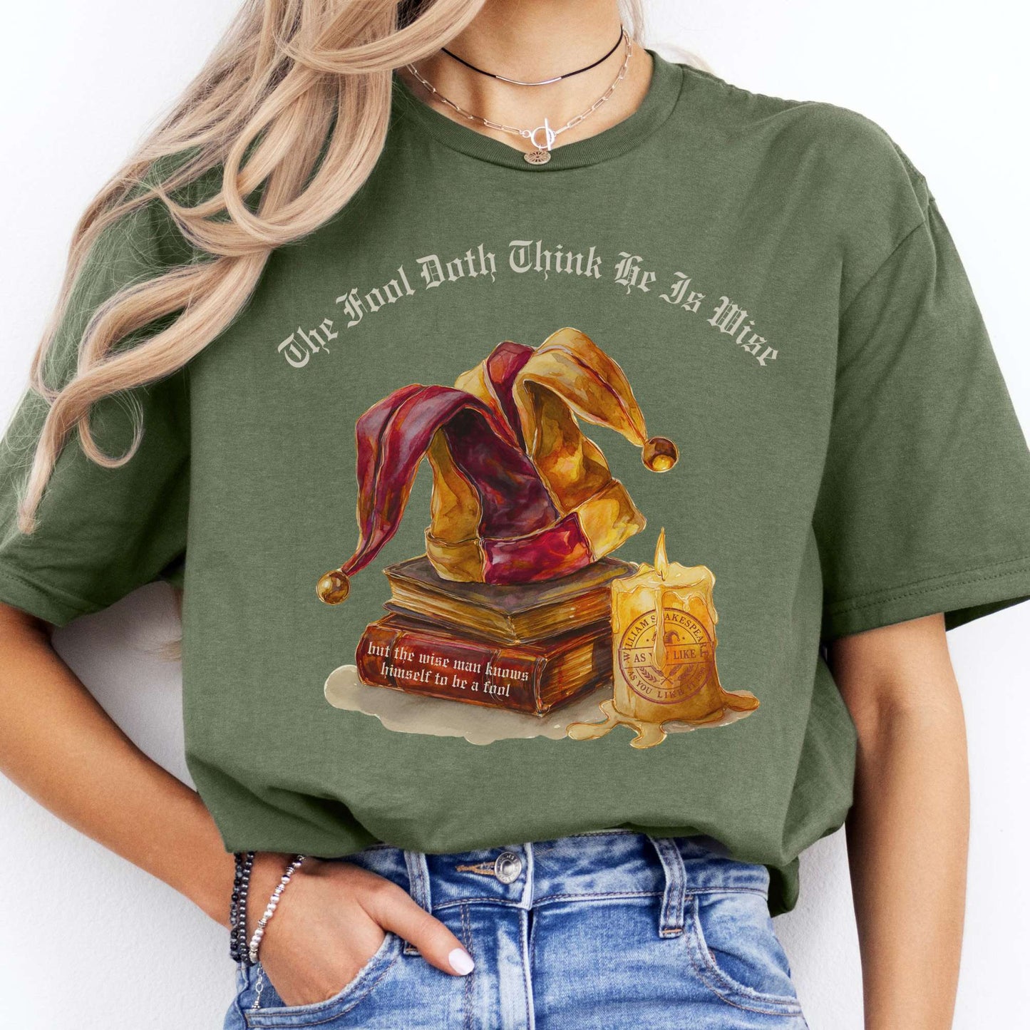 T-Shirts The Fool Doth Think He Is Wise Shakespeare T-Shirt The Mystic Eden