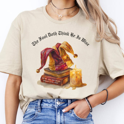 T-Shirts The Fool Doth Think He Is Wise Shakespeare T-Shirt The Mystic Eden