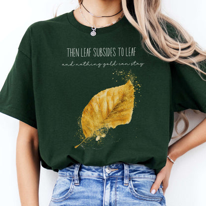 T-Shirts Nothing Gold Can Stay Robert Frost T-Shirt The Mystic Eden