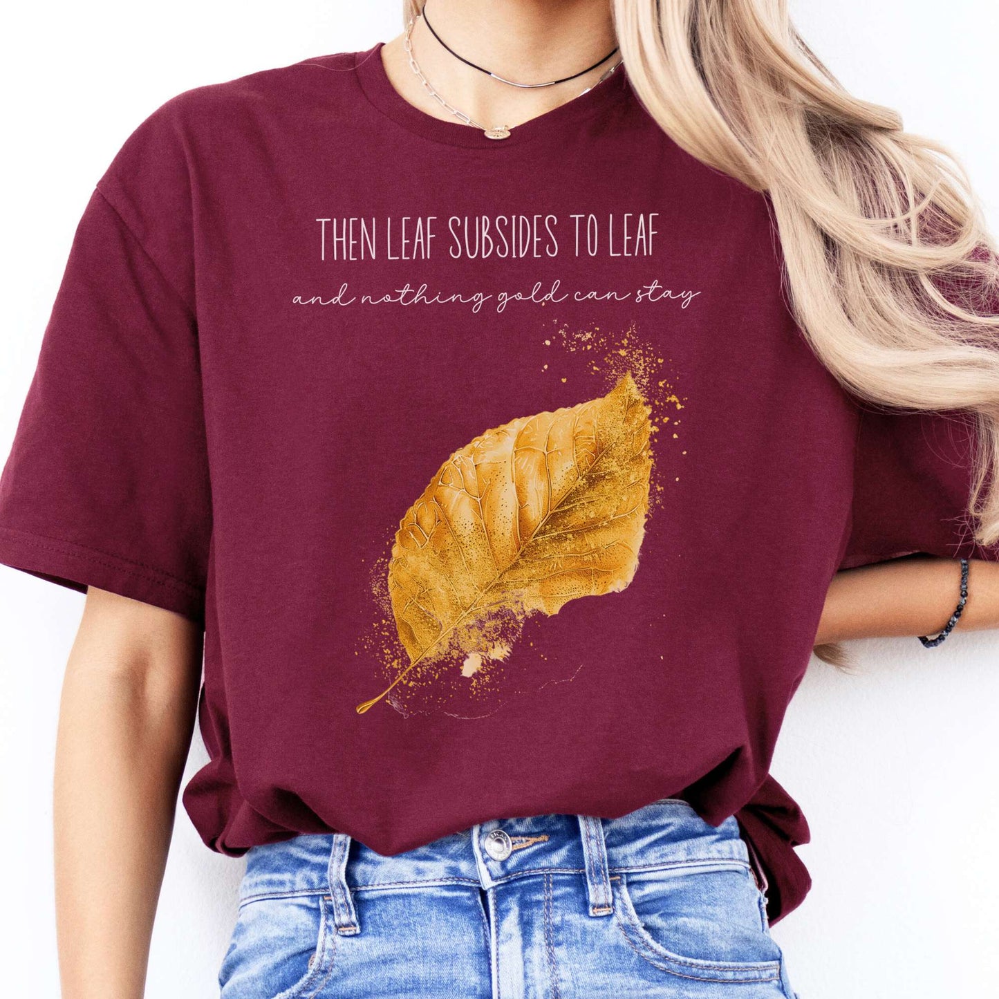 T-Shirts Nothing Gold Can Stay Robert Frost T-Shirt The Mystic Eden