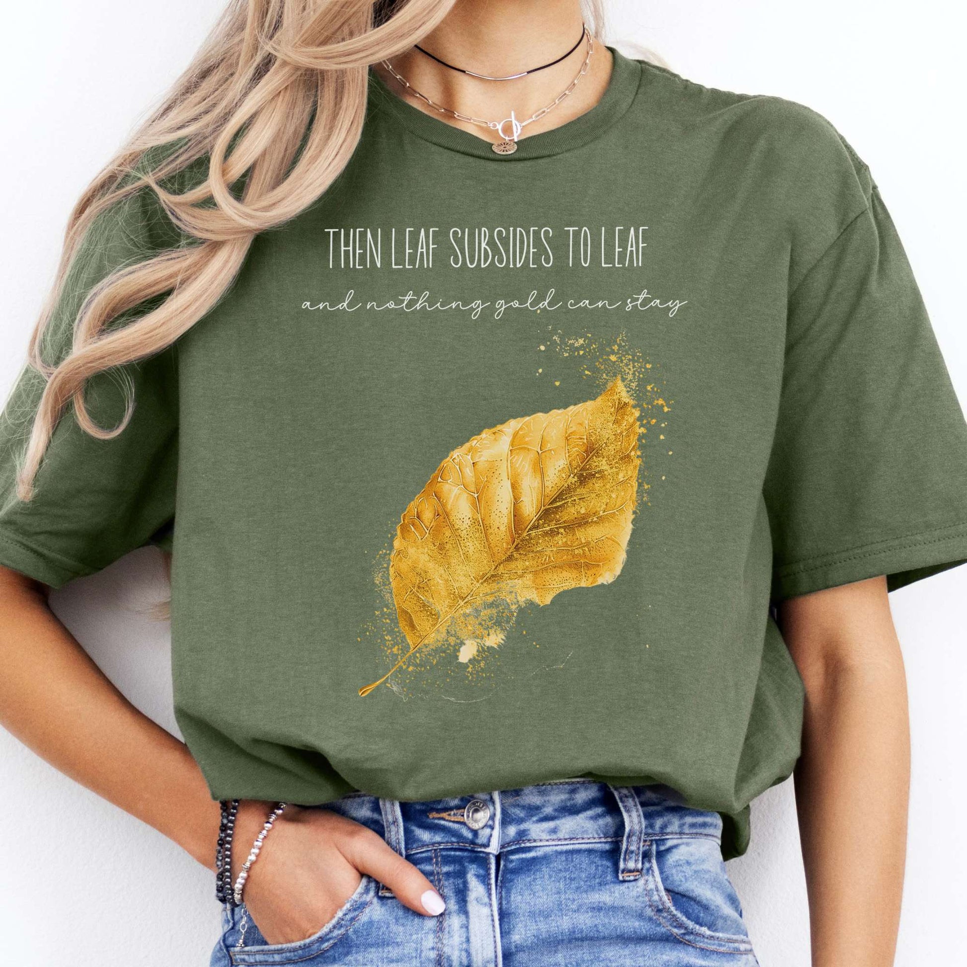 T-Shirts Nothing Gold Can Stay Robert Frost T-Shirt The Mystic Eden