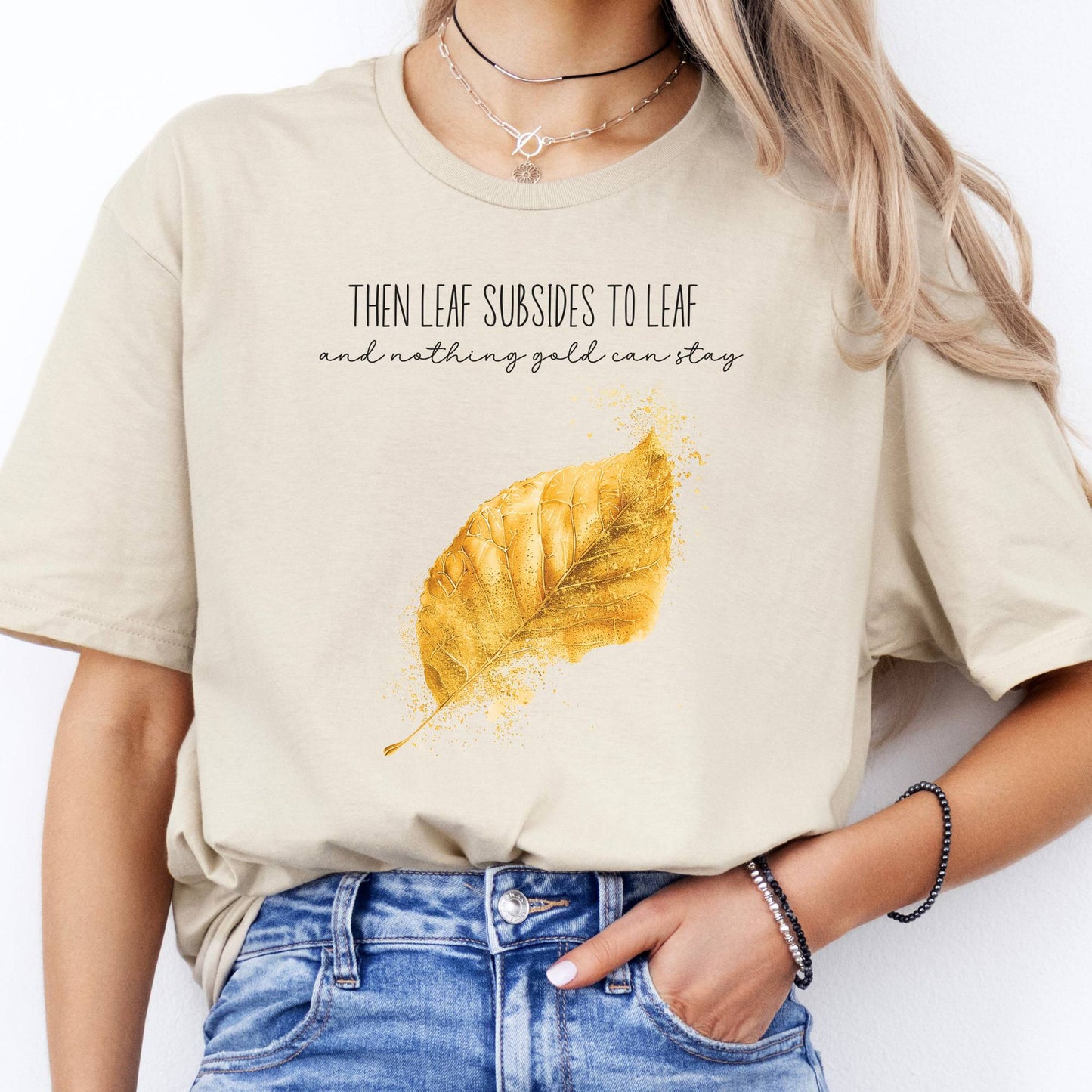 T-Shirts Nothing Gold Can Stay Robert Frost T-Shirt The Mystic Eden