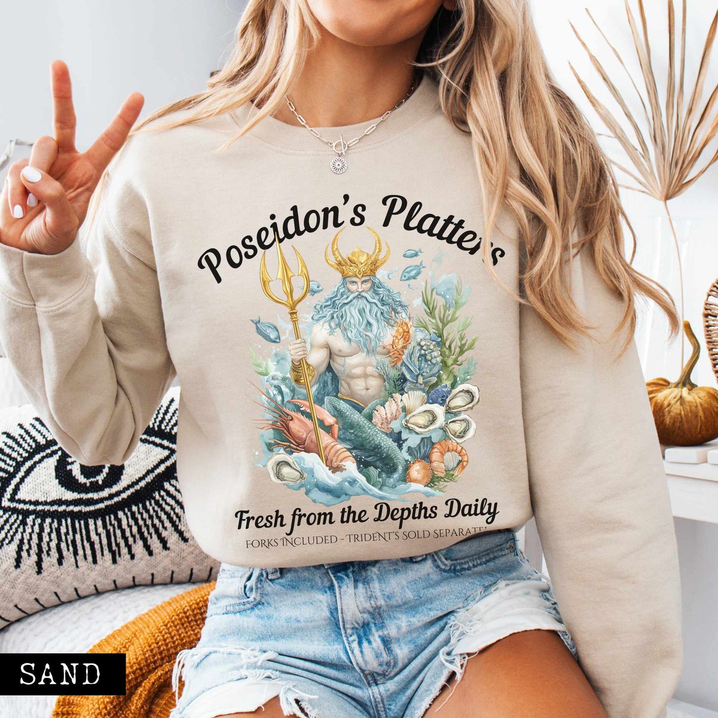 Poseidon's Platters - Fresh From the Depths Daily Sweatshirt