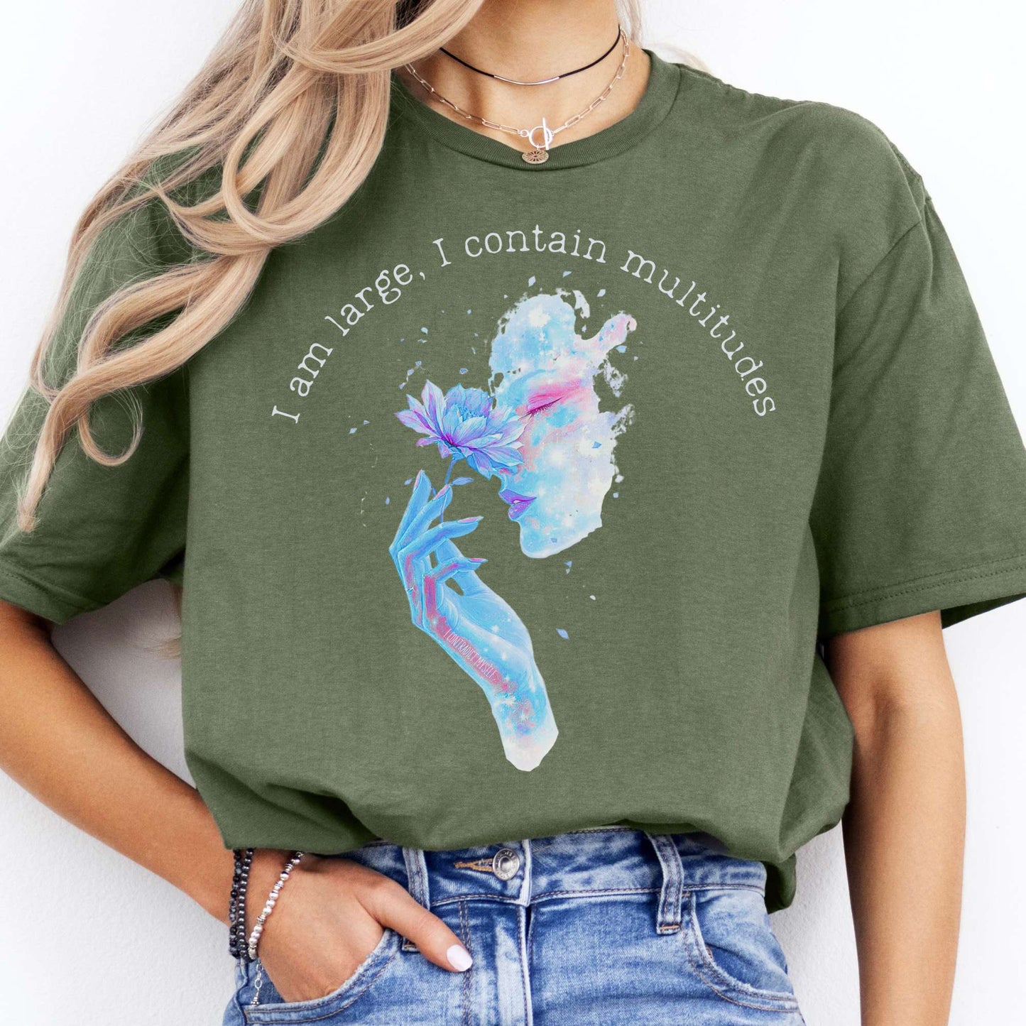 T-Shirts I Contain Multitudes Walt Whitman T-Shirt The Mystic Eden