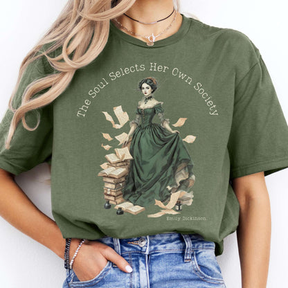 T-Shirts The Soul Selects Her Own Society Emily Dickinson T-Shirt The Mystic Eden