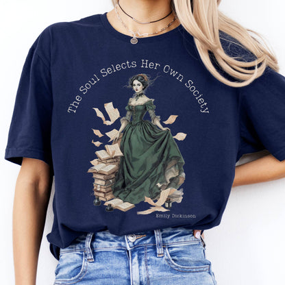 T-Shirts The Soul Selects Her Own Society Emily Dickinson T-Shirt The Mystic Eden