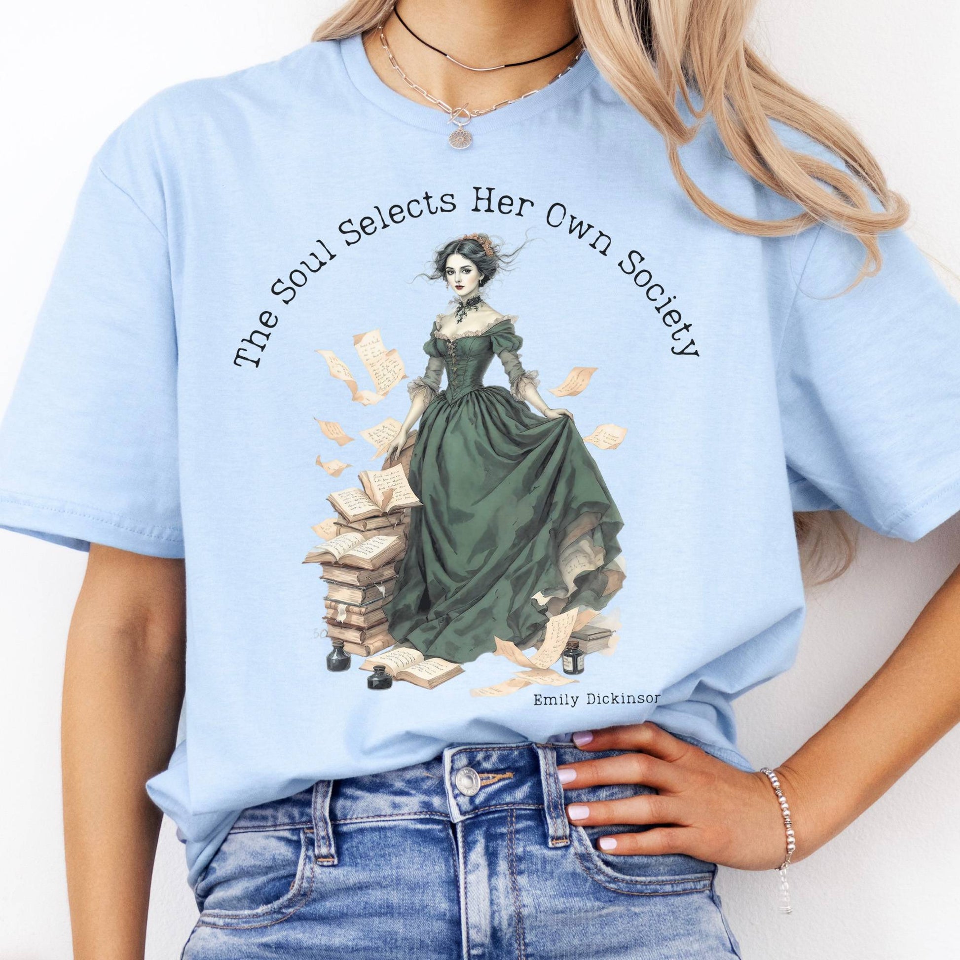 T-Shirts The Soul Selects Her Own Society Emily Dickinson T-Shirt The Mystic Eden