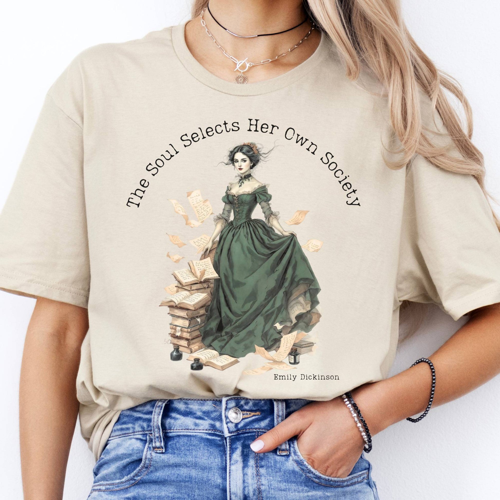 T-Shirts The Soul Selects Her Own Society Emily Dickinson T-Shirt The Mystic Eden