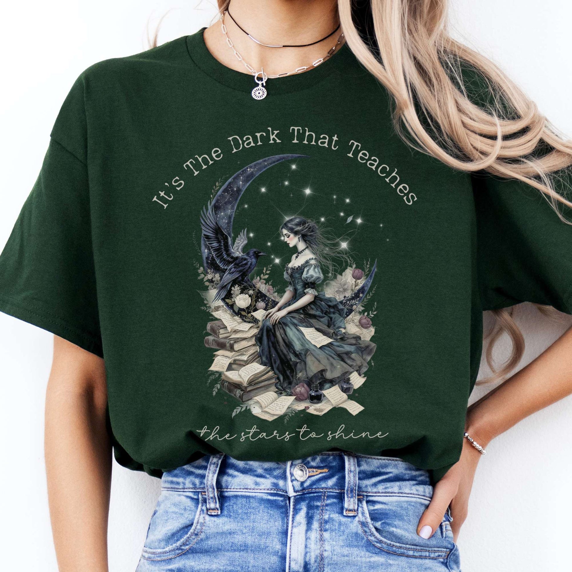 T-Shirt It's the Dark That Teaches the Stars to Shine Poe Inspired  T-Shirt The Mystic Eden