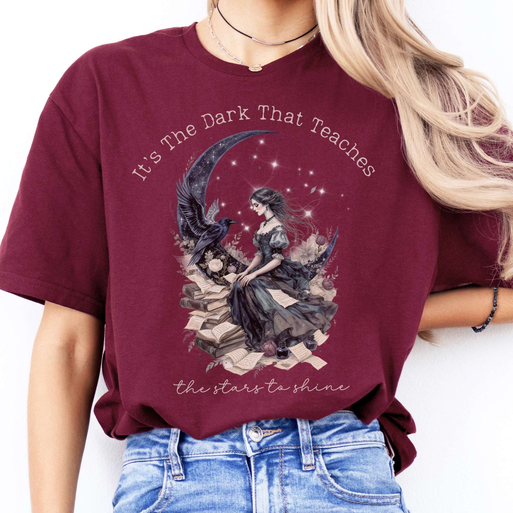T-Shirt It's the Dark That Teaches the Stars to Shine Poe Inspired  T-Shirt The Mystic Eden