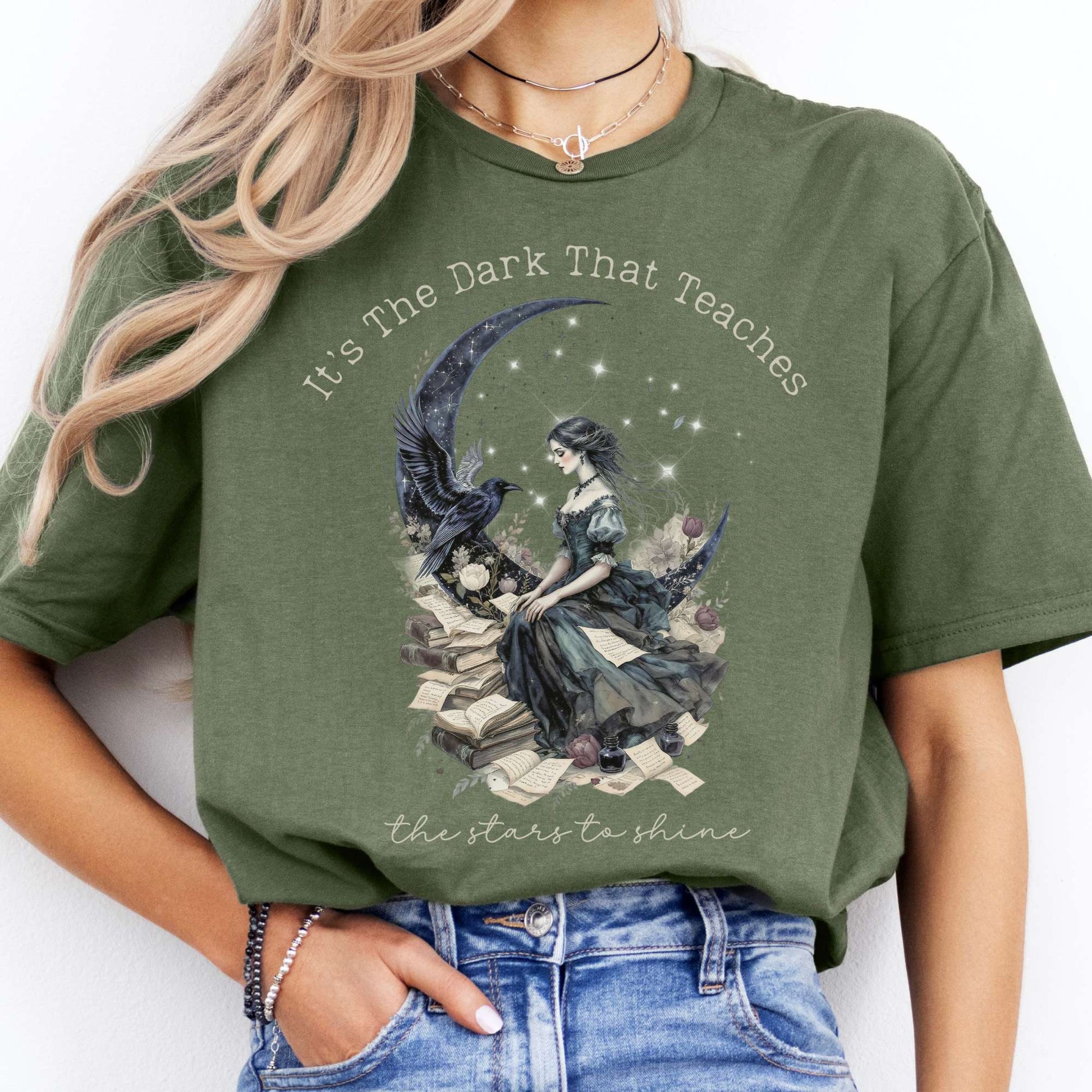 T-Shirt It's the Dark That Teaches the Stars to Shine Poe Inspired  T-Shirt The Mystic Eden