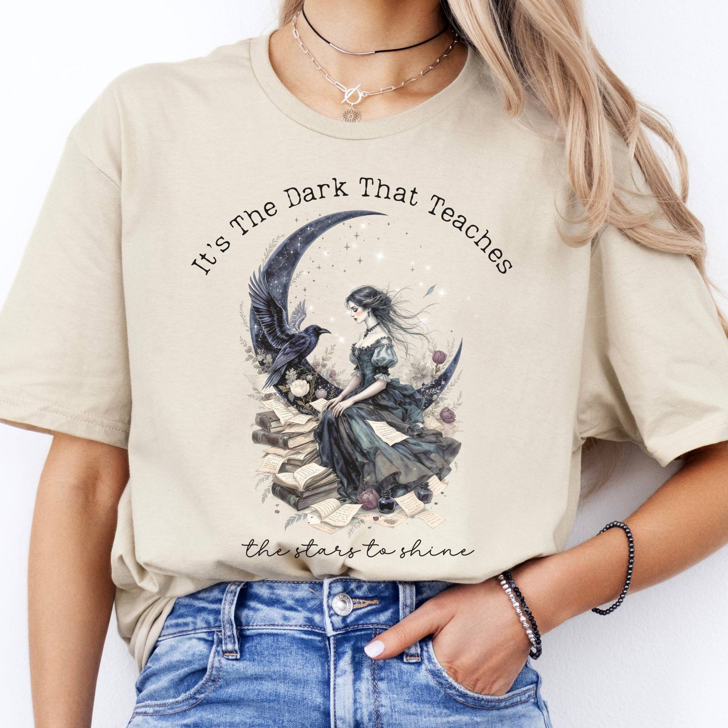 T-Shirt It's the Dark That Teaches the Stars to Shine Poe Inspired  T-Shirt The Mystic Eden