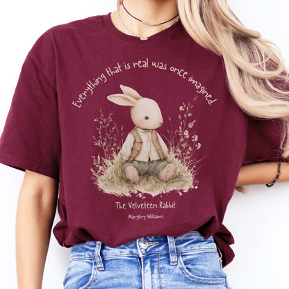 T-Shirt Everything Real Was Once Imagined The Velveteen Rabbit  T-Shirt The Mystic Eden