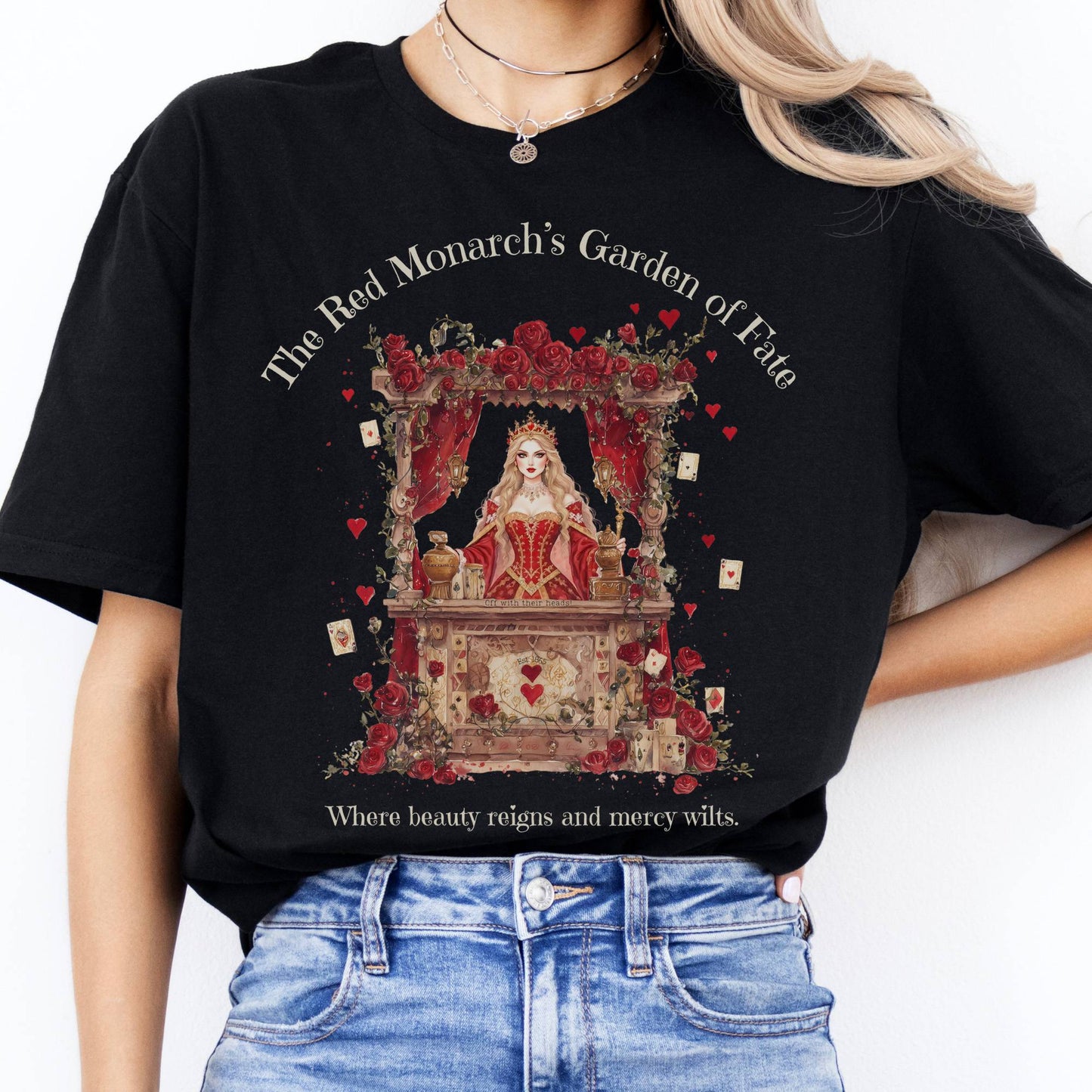 T-Shirt The Red Monarch's Garden of Fate Alice T-Shirt The Mystic Eden