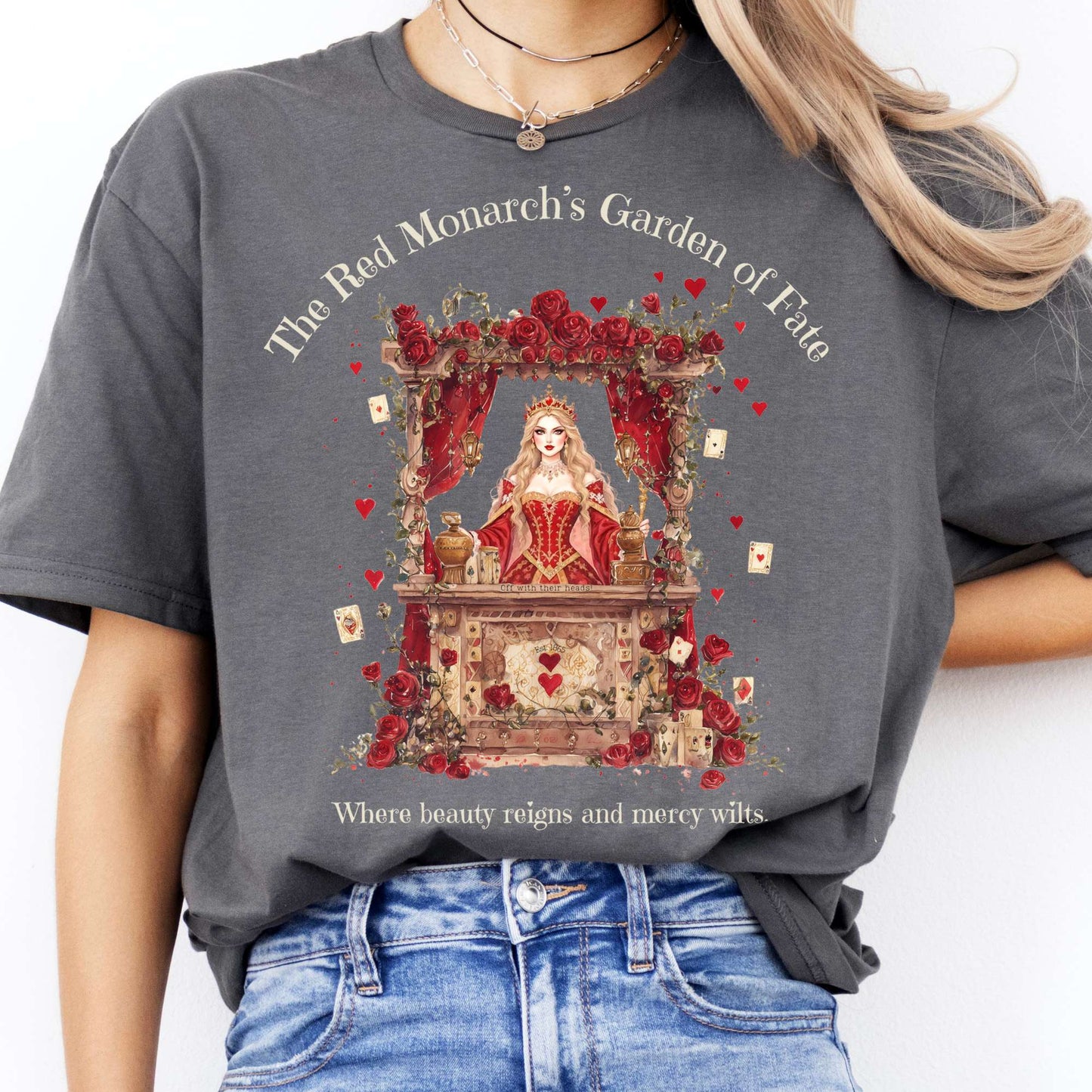 T-Shirt The Red Monarch's Garden of Fate Alice T-Shirt The Mystic Eden