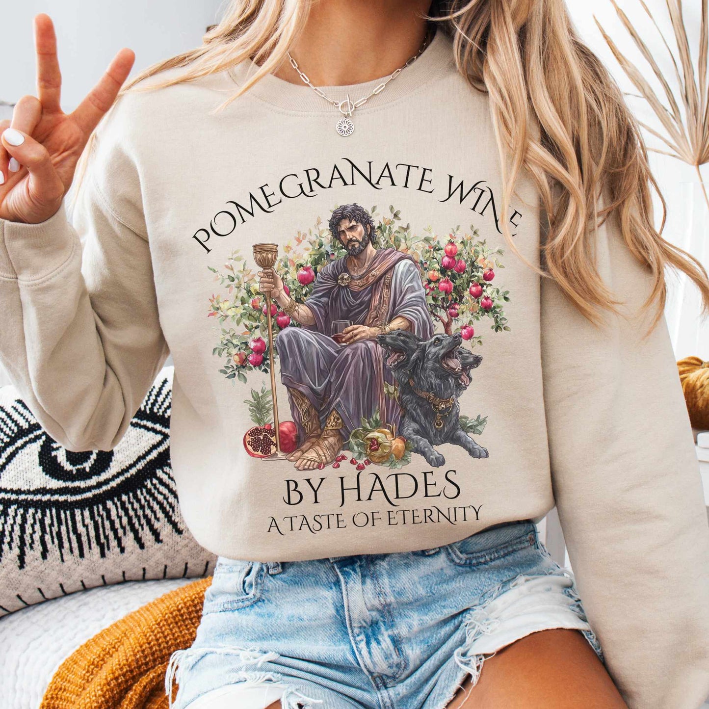 Pomegranate Wine By Hades Sweatshirt - A Taste of Eternity