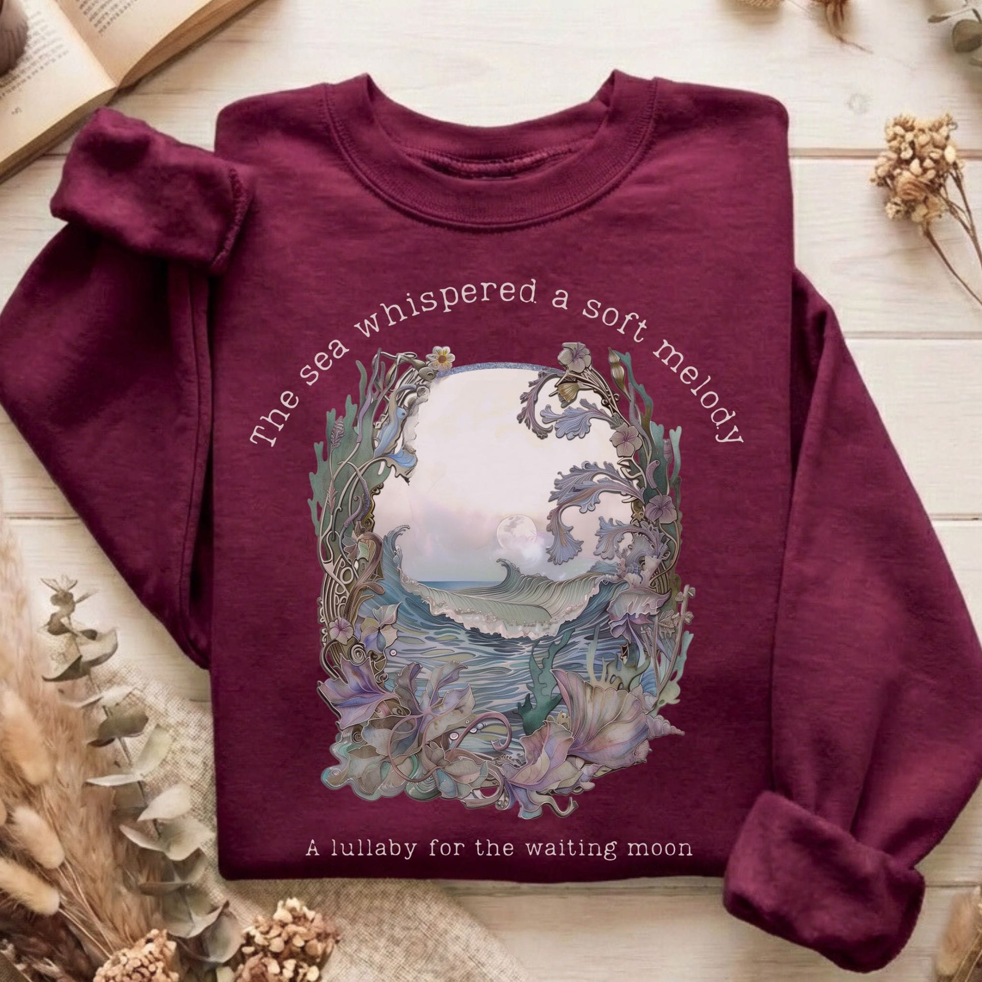 Sweatshirt Maroon / S Design 271 Crewneck Sweatshirt The Mystic Eden