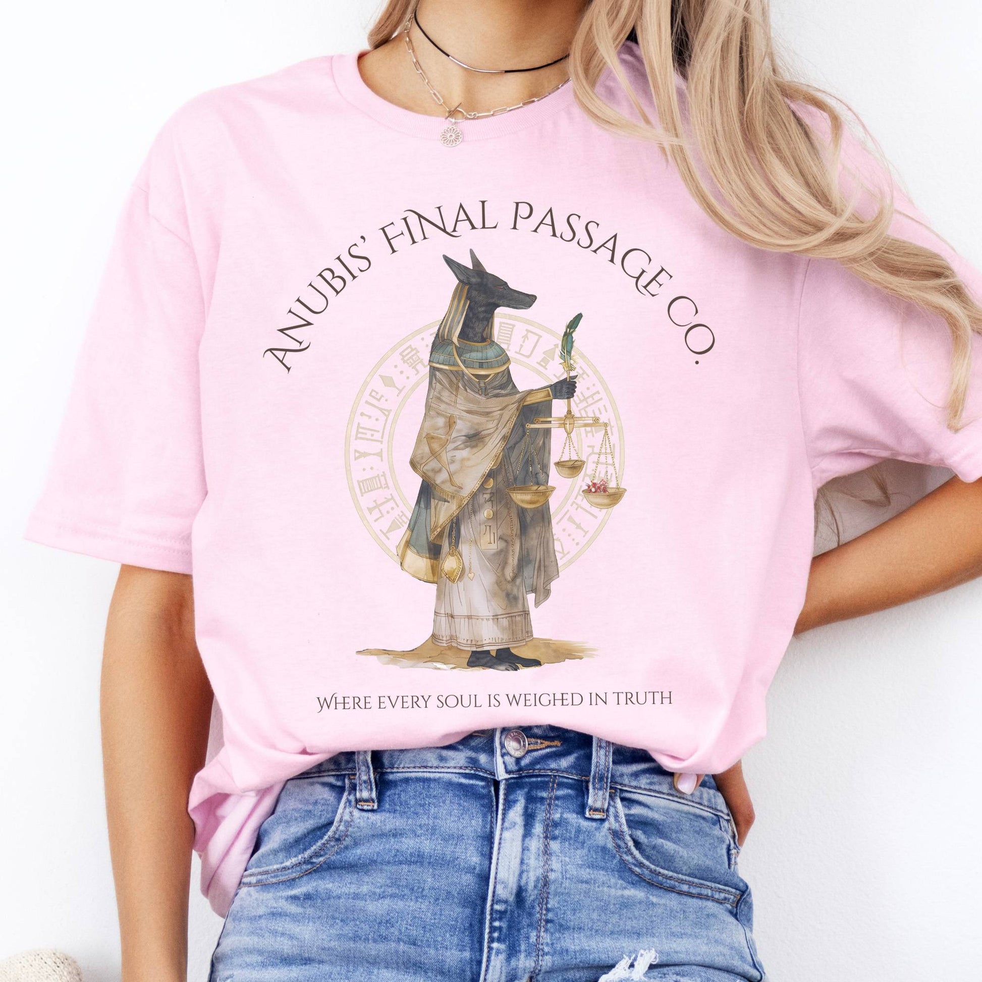 T-Shirts Anubis' Final Passage Co Egyptian Mythology T-Shirt The Mystic Eden