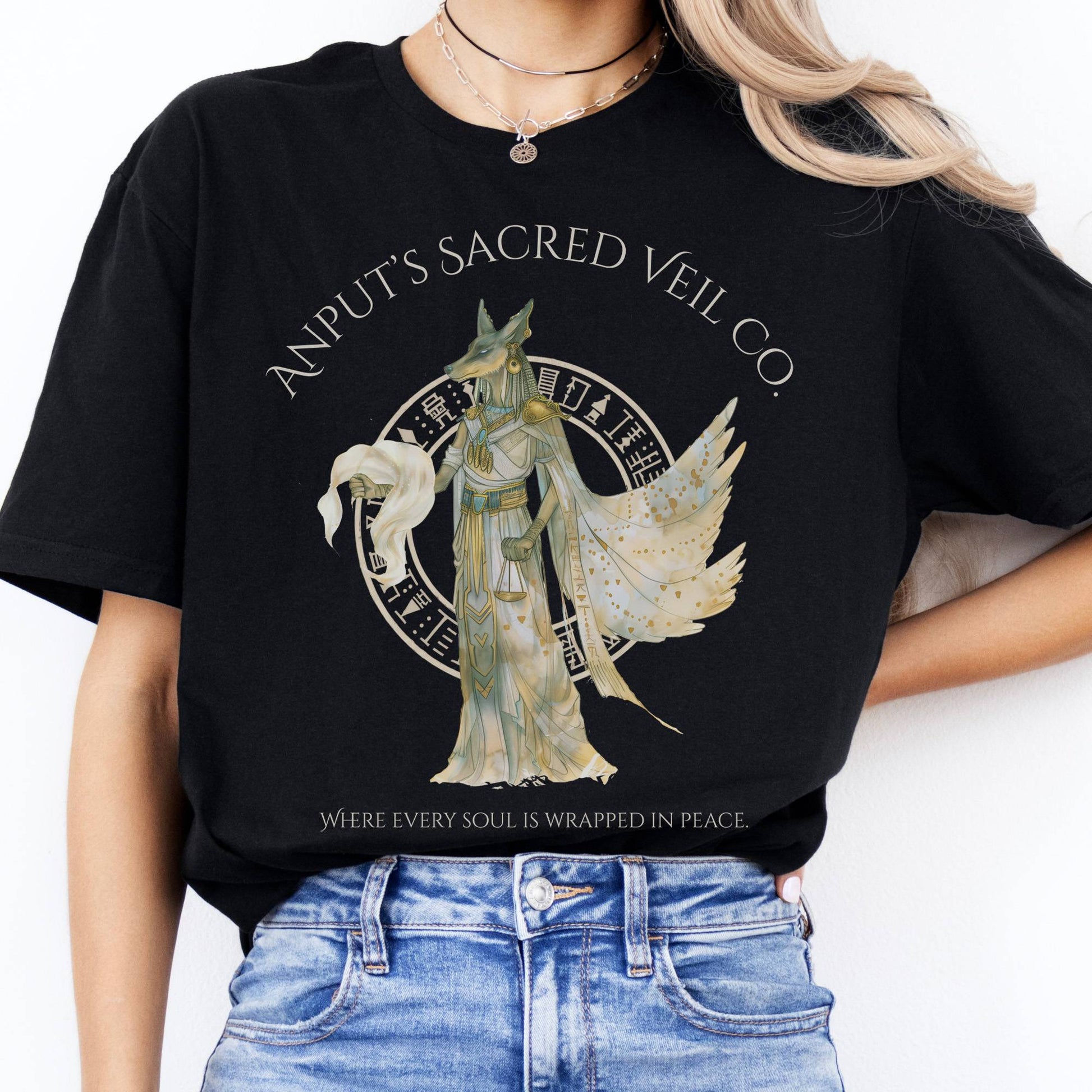 T-Shirts Anput's Sacred Veil Co Egyptian Mythology T-Shirt The Mystic Eden