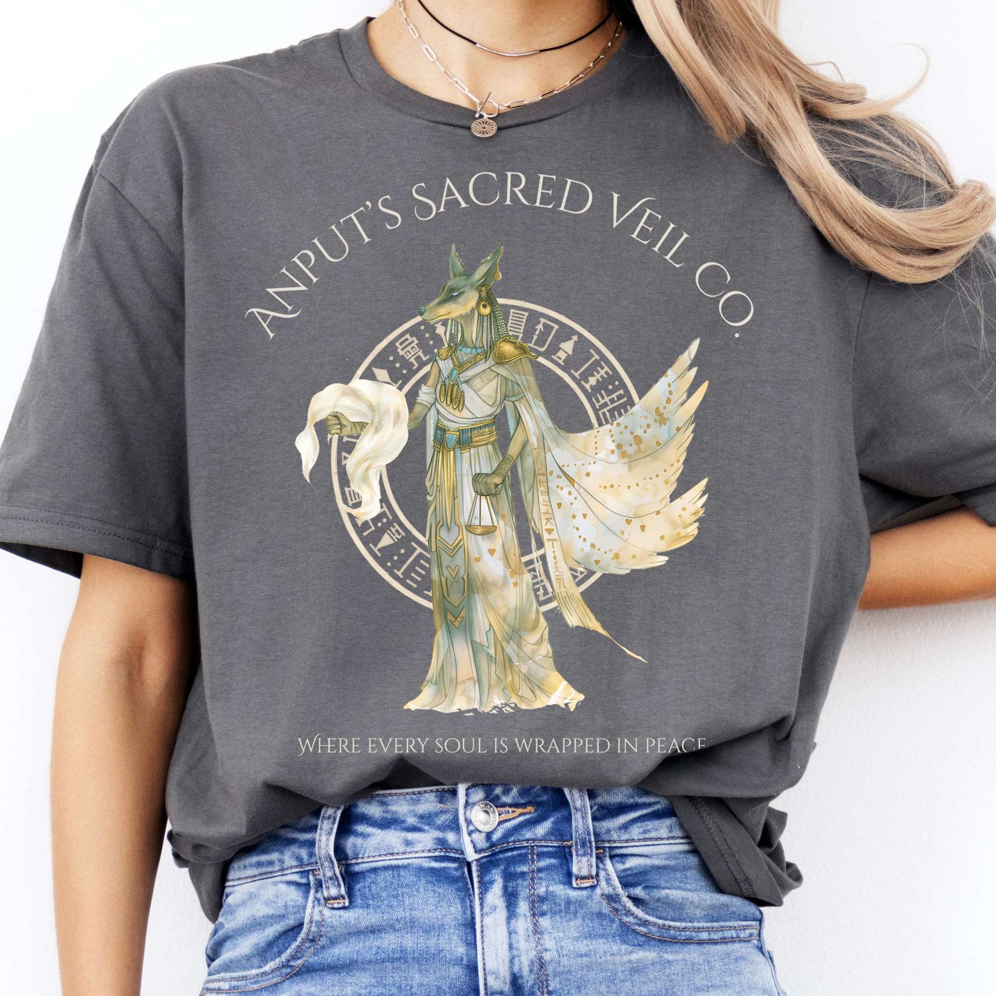 T-Shirts Anput's Sacred Veil Co Egyptian Mythology T-Shirt The Mystic Eden