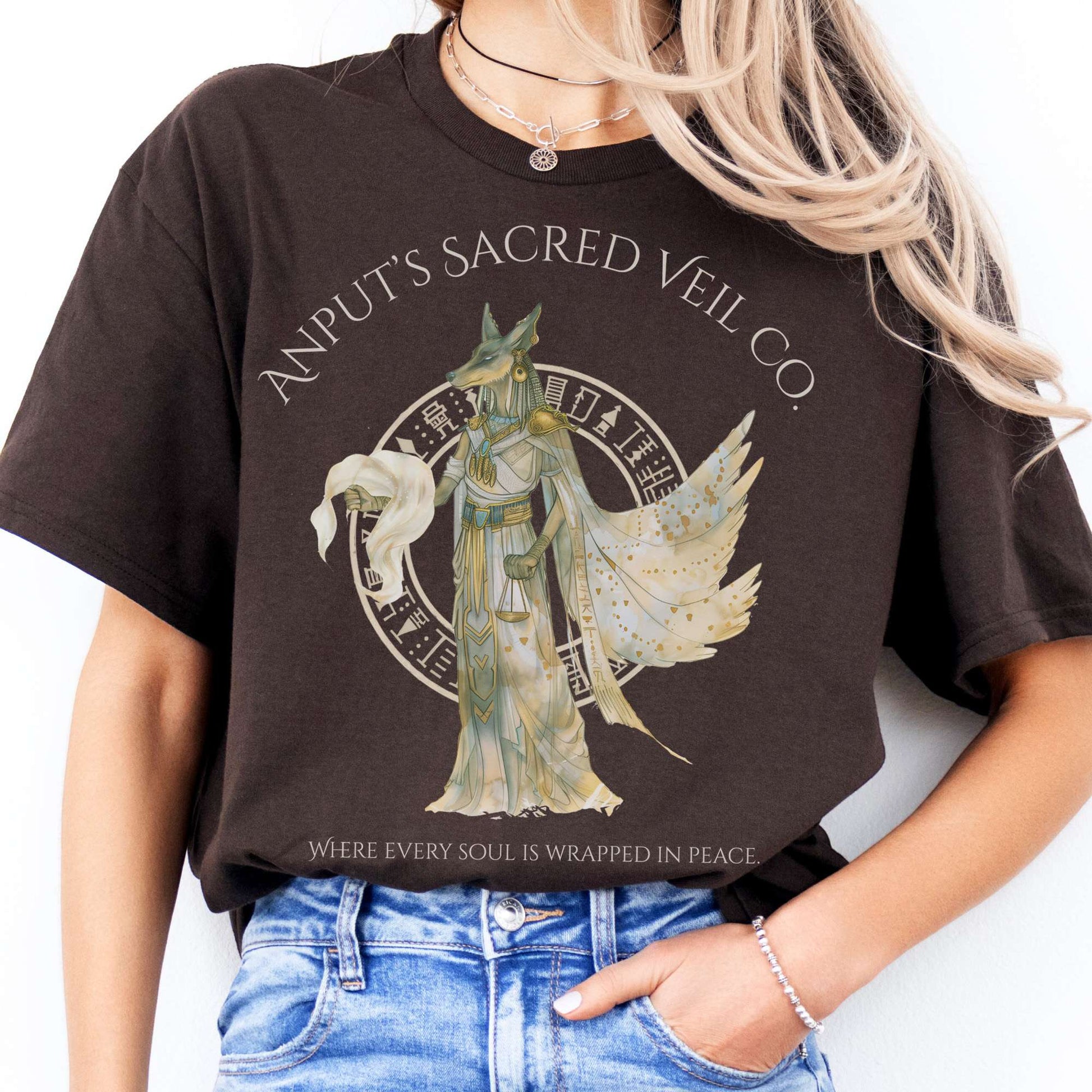 T-Shirts Anput's Sacred Veil Co Egyptian Mythology T-Shirt The Mystic Eden
