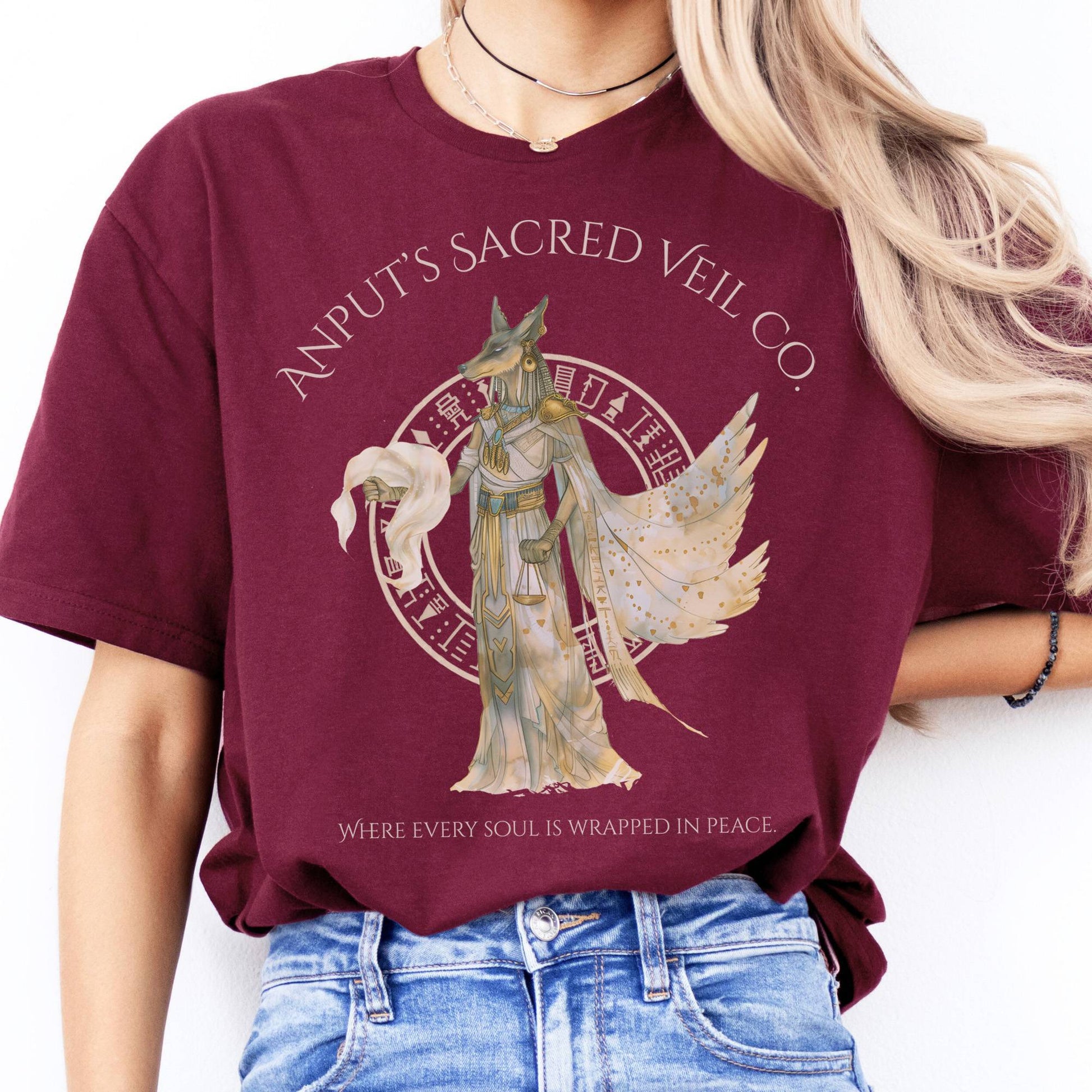 T-Shirts Anput's Sacred Veil Co Egyptian Mythology T-Shirt The Mystic Eden