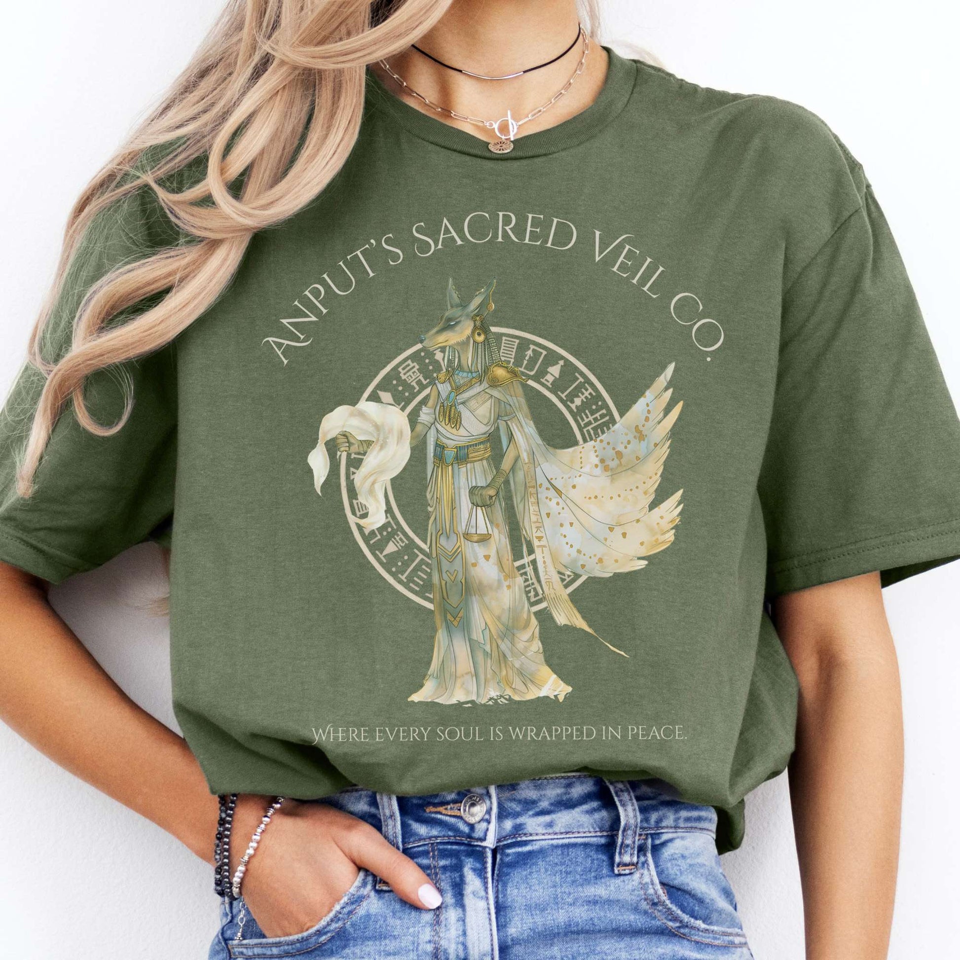 T-Shirts Anput's Sacred Veil Co Egyptian Mythology T-Shirt The Mystic Eden