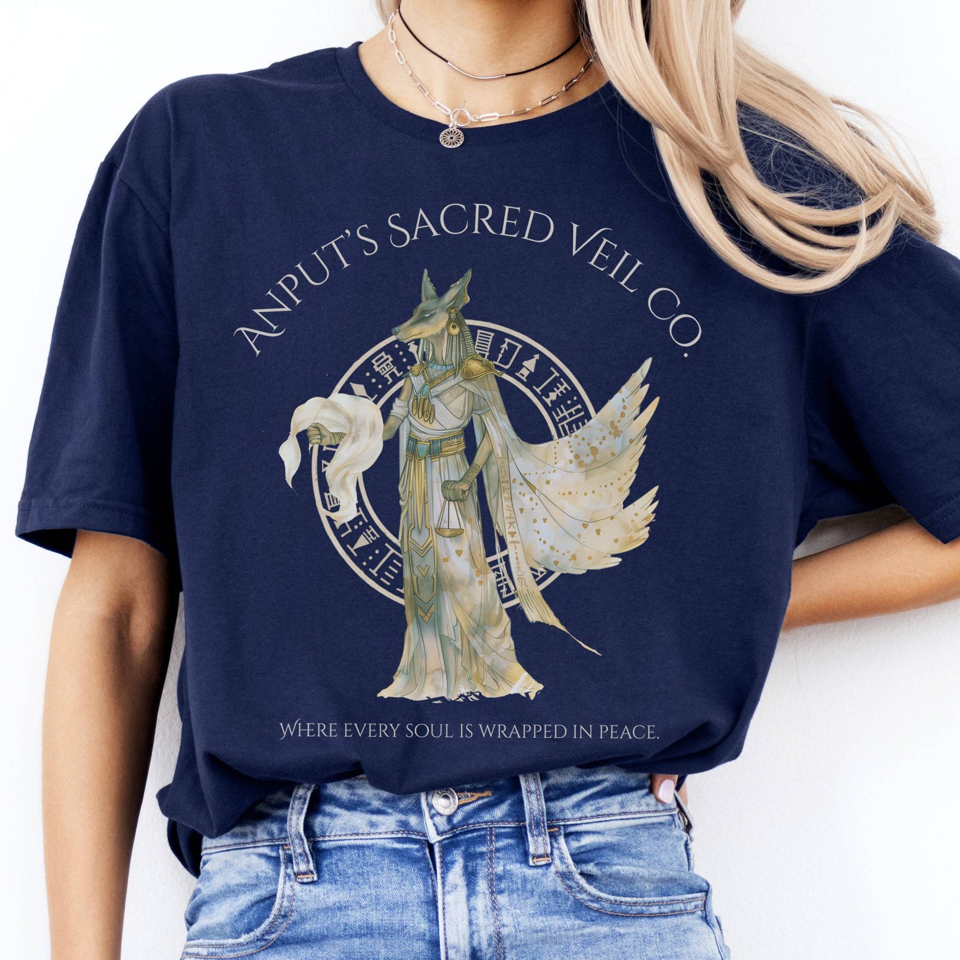 T-Shirts Anput's Sacred Veil Co Egyptian Mythology T-Shirt The Mystic Eden