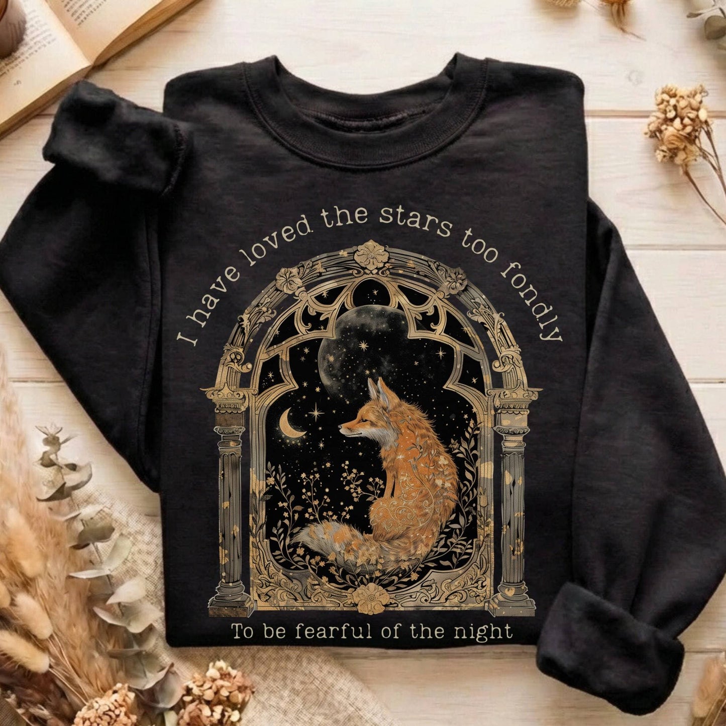 Sweatshirt Black / S I Have Loved the Stars Too Fondly Sarah Williams Poetry Sweatshirt The Mystic Eden