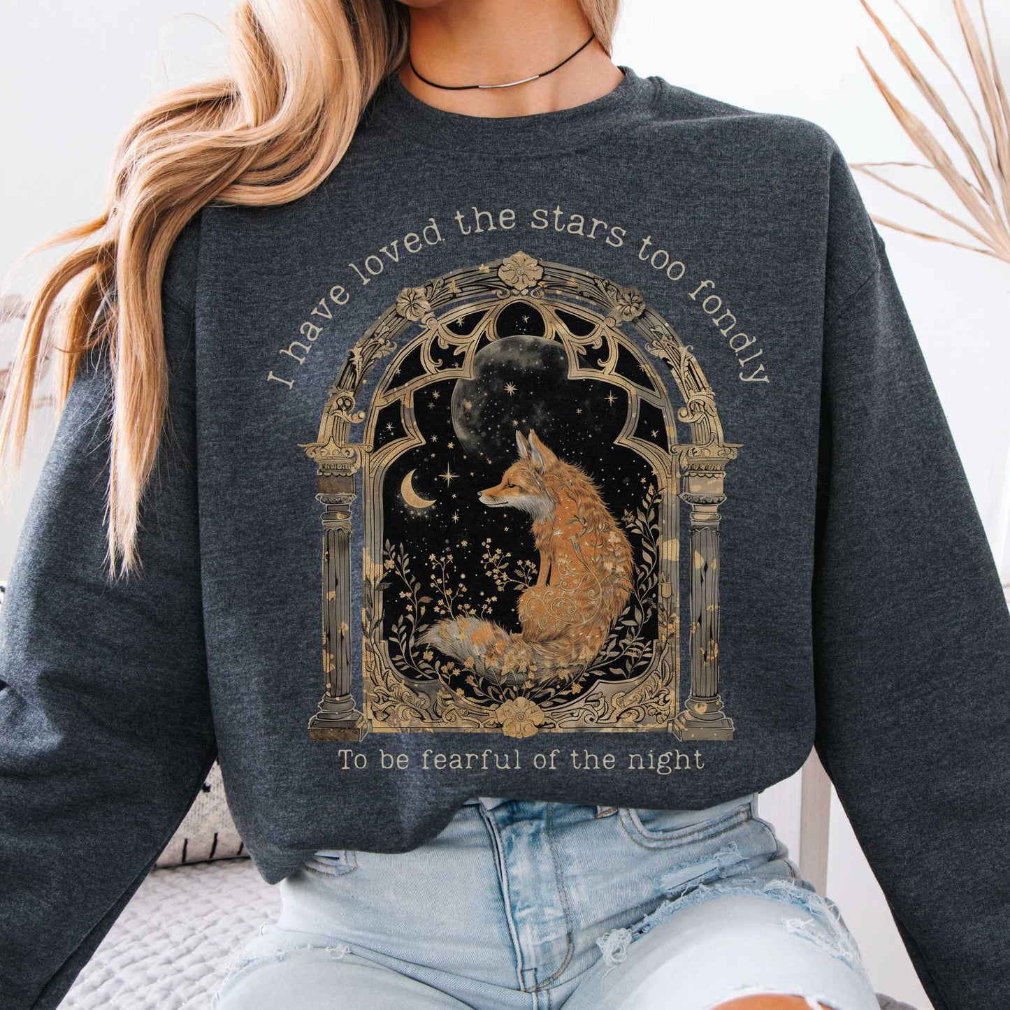 Sweatshirt I Have Loved the Stars Too Fondly Sarah Williams Poetry Sweatshirt The Mystic Eden