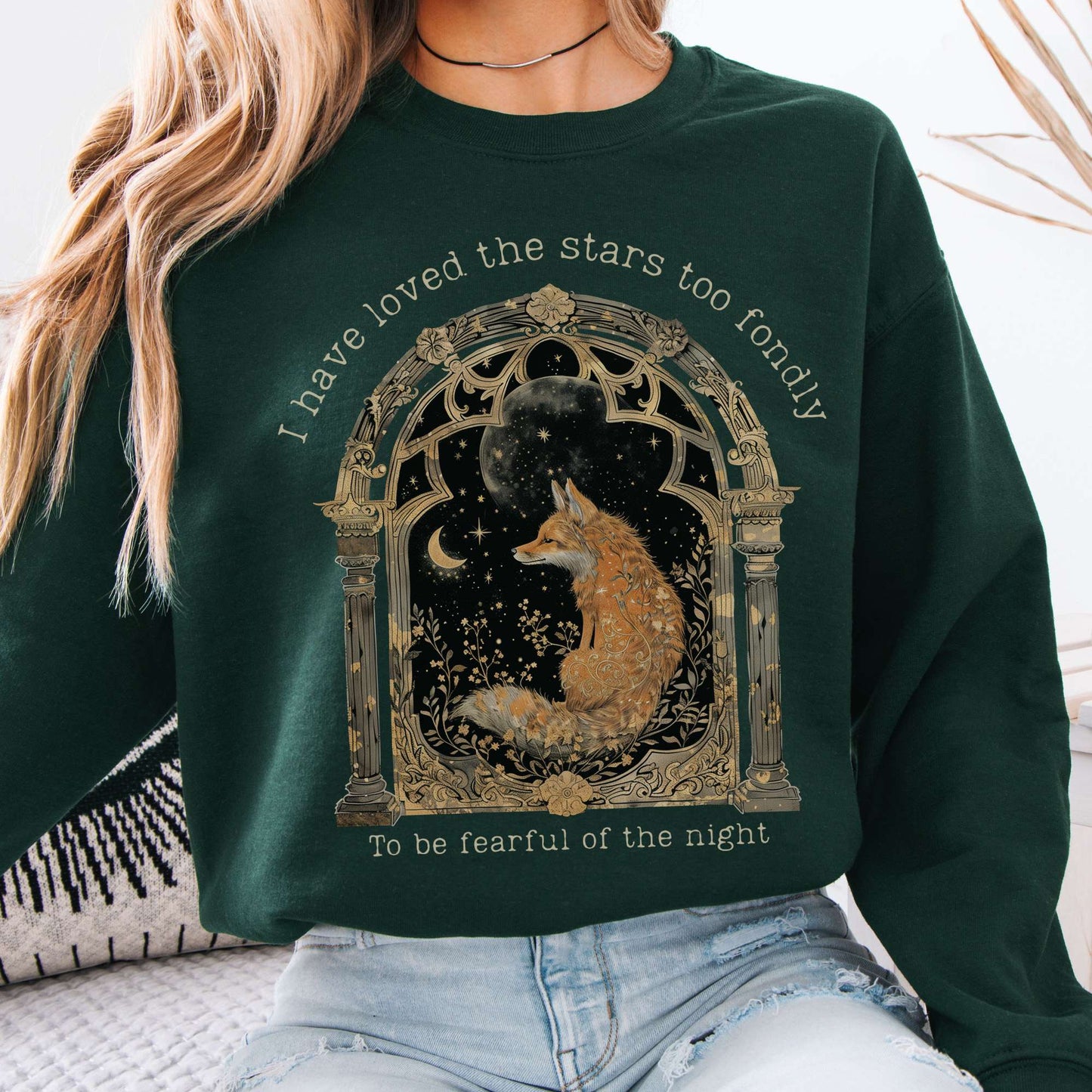 Sweatshirt I Have Loved the Stars Too Fondly Sarah Williams Poetry Sweatshirt The Mystic Eden