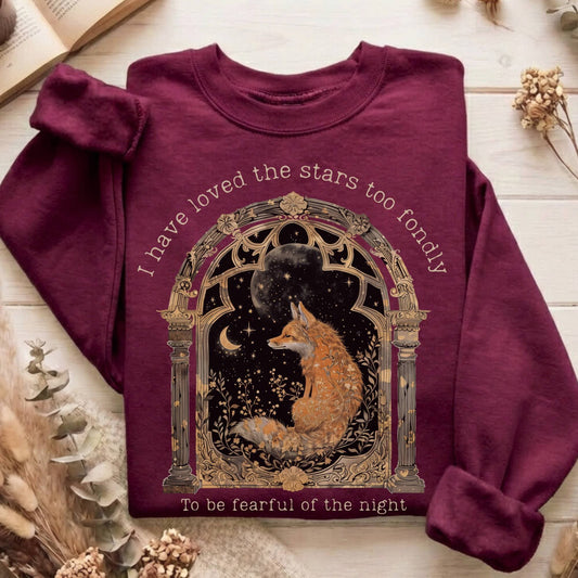 Sweatshirt Maroon / S I Have Loved the Stars Too Fondly Sarah Williams Poetry Sweatshirt The Mystic Eden