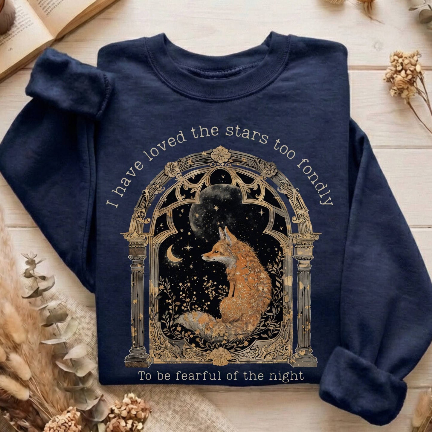 Sweatshirt Navy / S I Have Loved the Stars Too Fondly Sarah Williams Poetry Sweatshirt The Mystic Eden