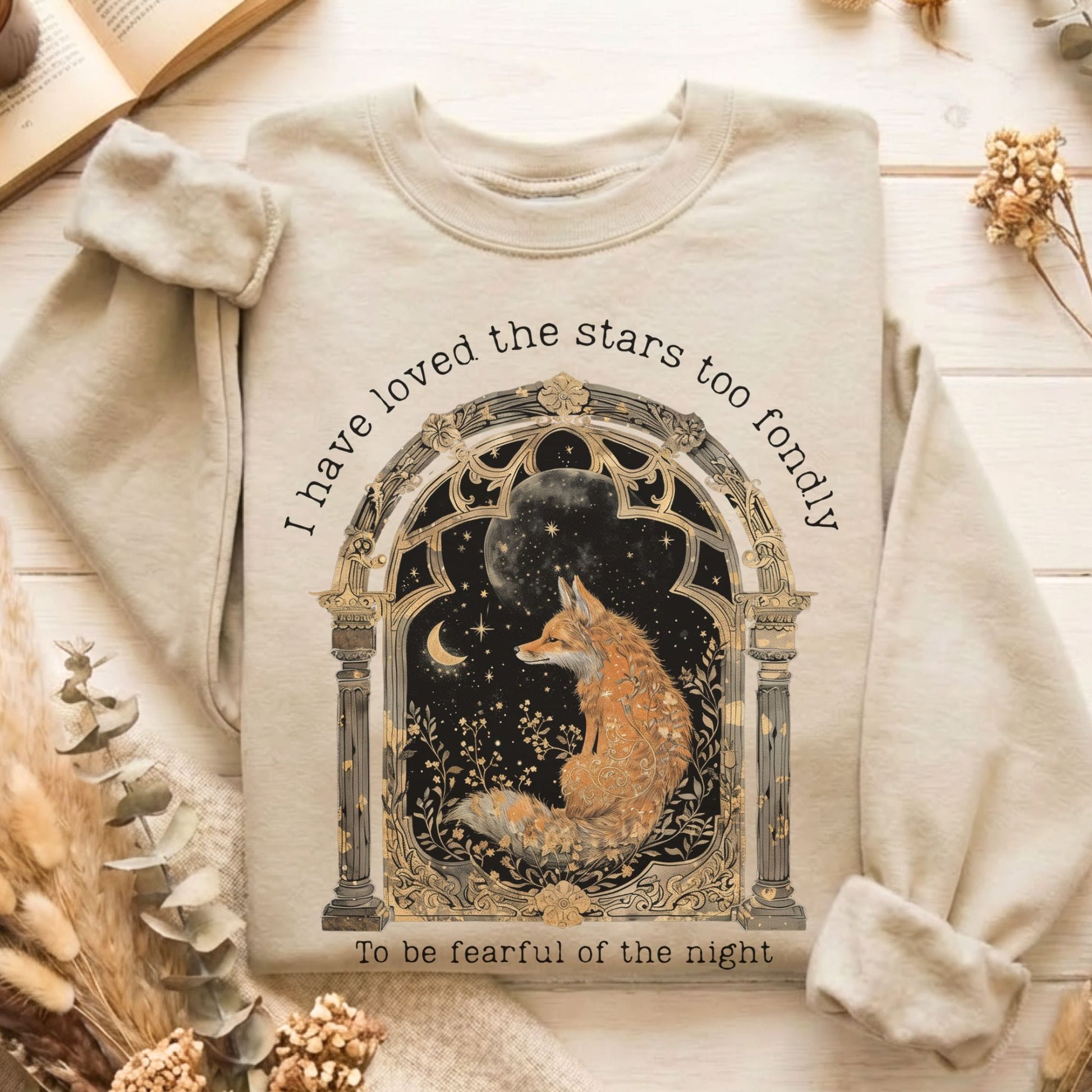 Sweatshirt Sand / S I Have Loved the Stars Too Fondly Sarah Williams Poetry Sweatshirt The Mystic Eden