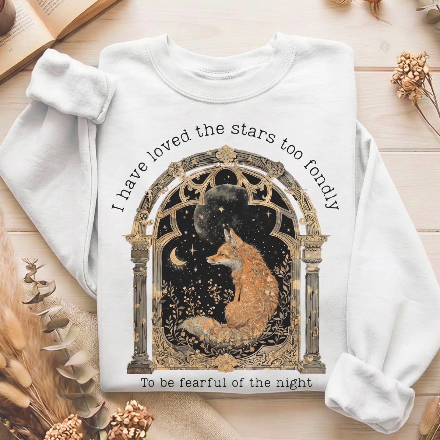 Sweatshirt White / S I Have Loved the Stars Too Fondly Sarah Williams Poetry Sweatshirt The Mystic Eden