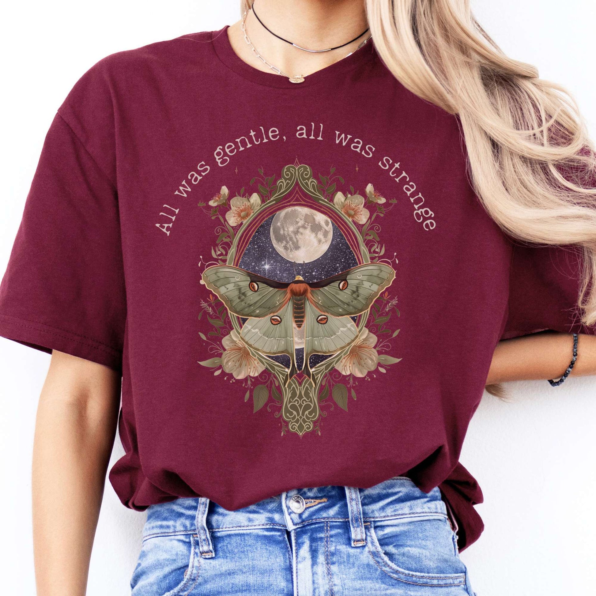 T-Shirts All Was Gentle All Was Strange Poe Inspired T-Shirt The Mystic Eden
