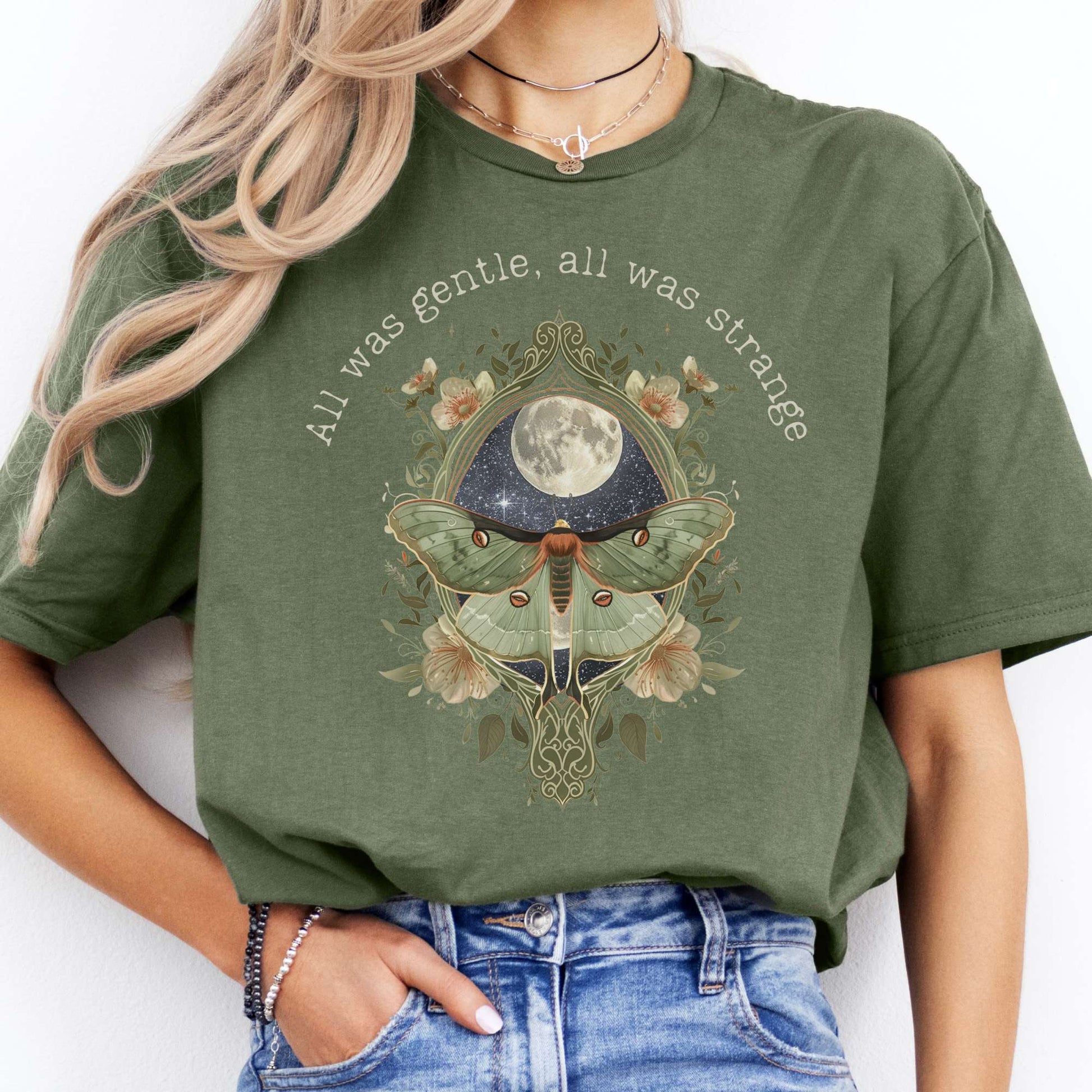 T-Shirts All Was Gentle All Was Strange Poe Inspired T-Shirt The Mystic Eden