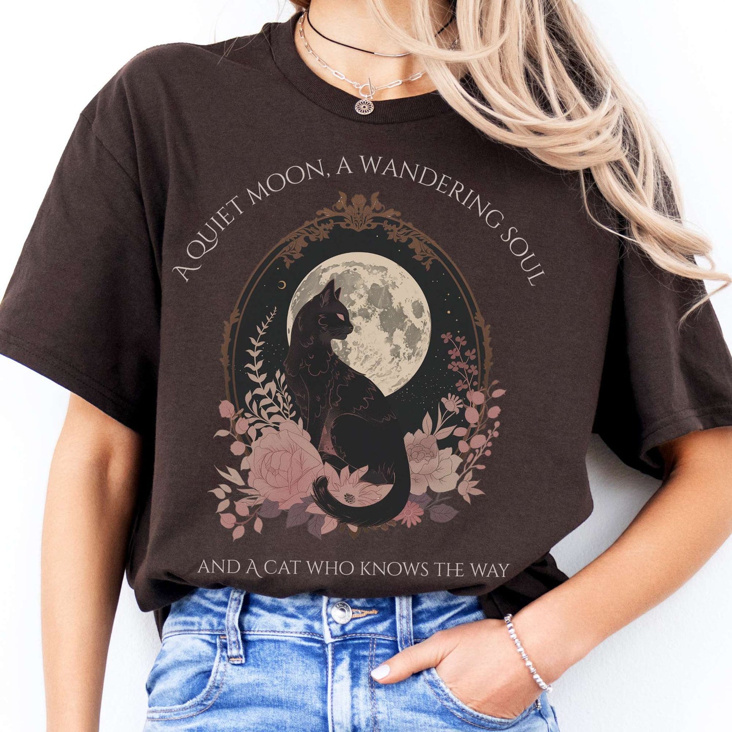 T-Shirt The Cat Who Knows The Way Poetry T-Shirt The Mystic Eden