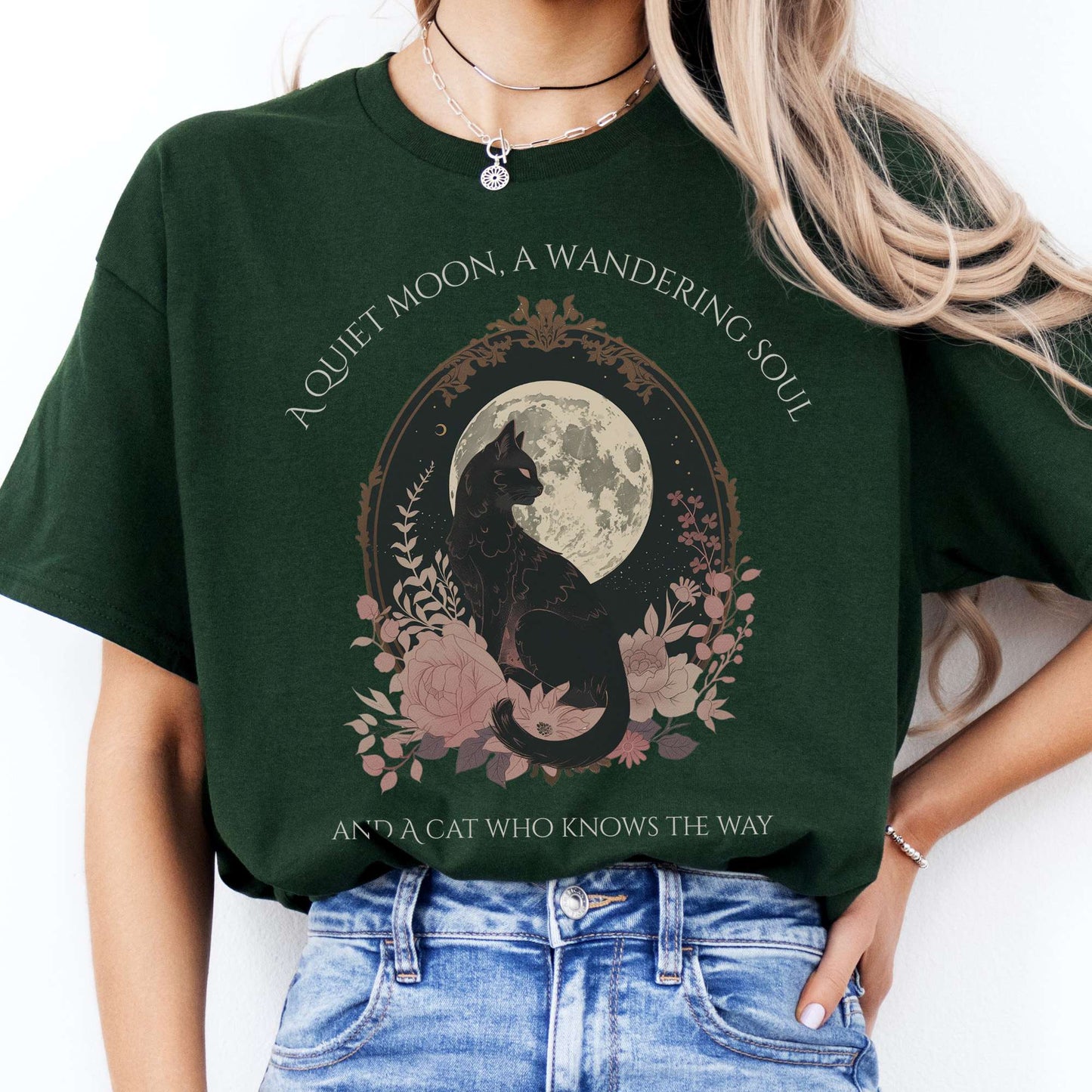 T-Shirt The Cat Who Knows The Way Poetry T-Shirt The Mystic Eden
