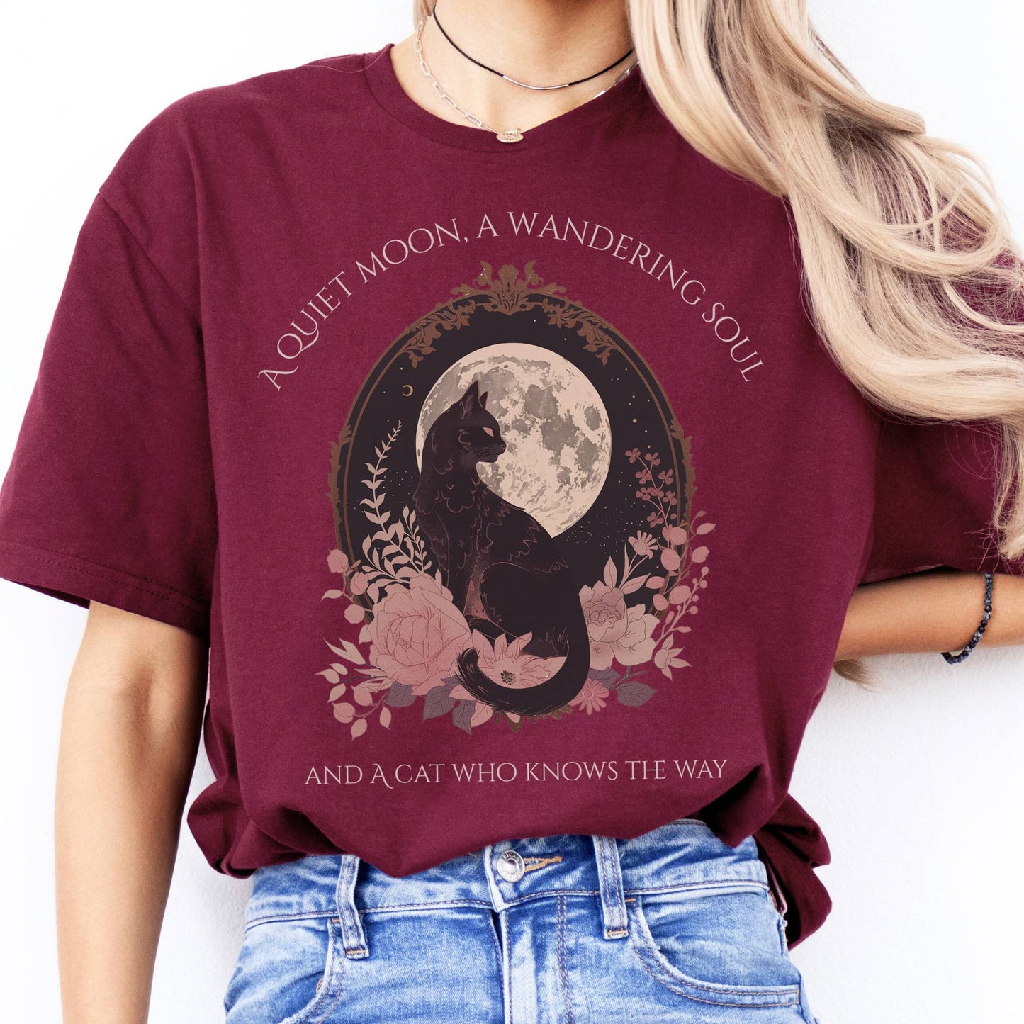 T-Shirt The Cat Who Knows The Way Poetry T-Shirt The Mystic Eden