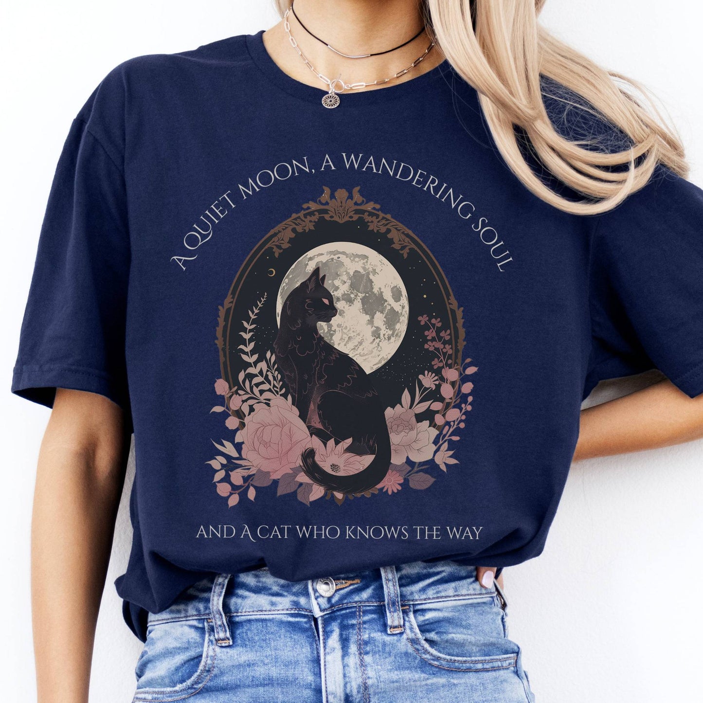 T-Shirt The Cat Who Knows The Way Poetry T-Shirt The Mystic Eden