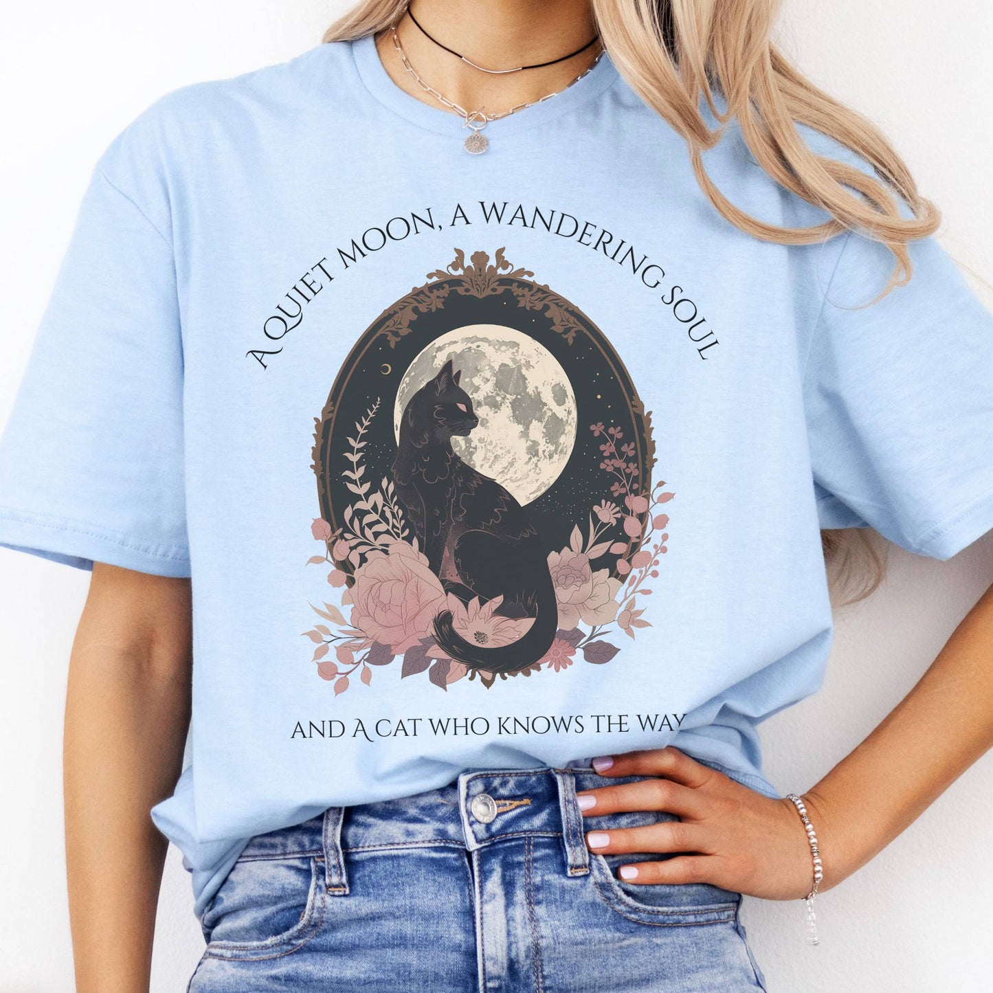 T-Shirt The Cat Who Knows The Way Poetry T-Shirt The Mystic Eden