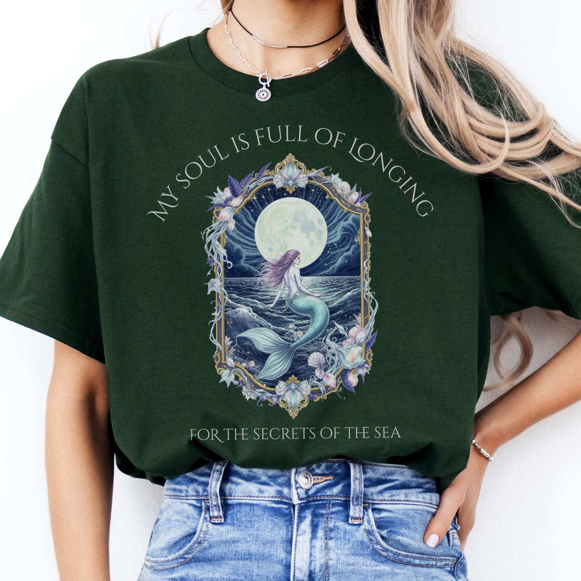 T-Shirts My Soul Is Full of Longing For The Secrets Of The Sea T-Shirt The Mystic Eden