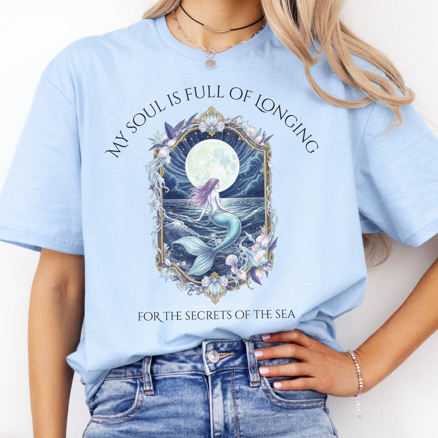 T-Shirts My Soul Is Full of Longing For The Secrets Of The Sea T-Shirt The Mystic Eden