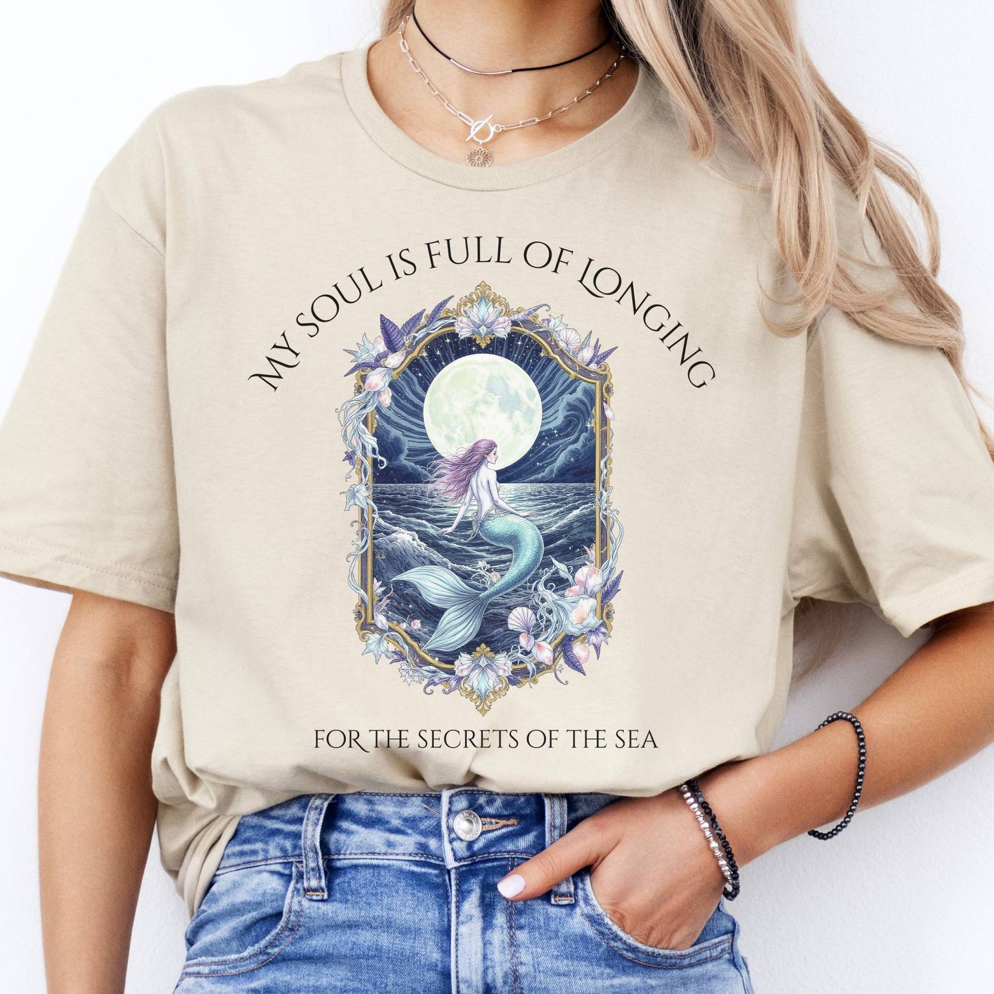 T-Shirts My Soul Is Full of Longing For The Secrets Of The Sea T-Shirt The Mystic Eden